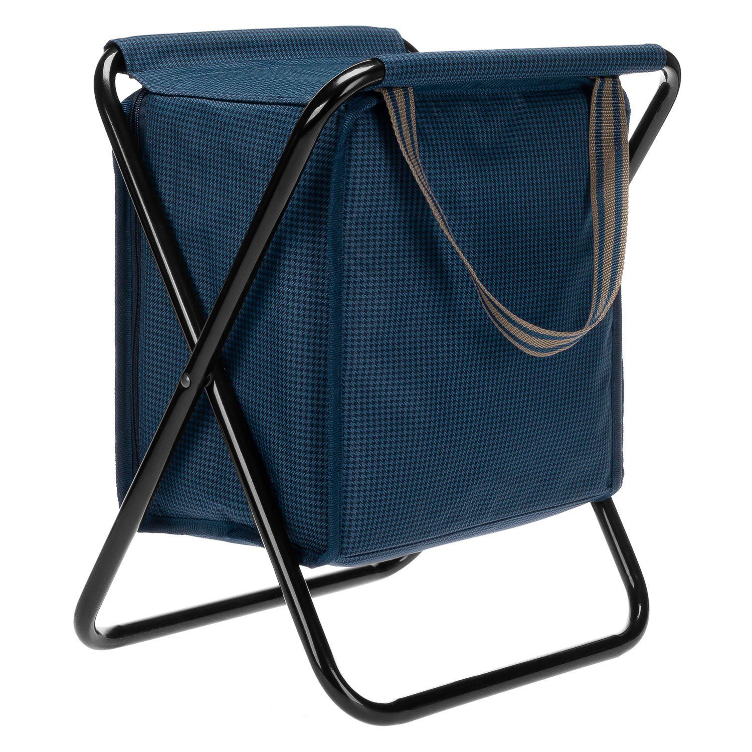 Campinghocker Tasche blau anndora Picknickkorb mit Tragegurt Picknick Partyhocker und