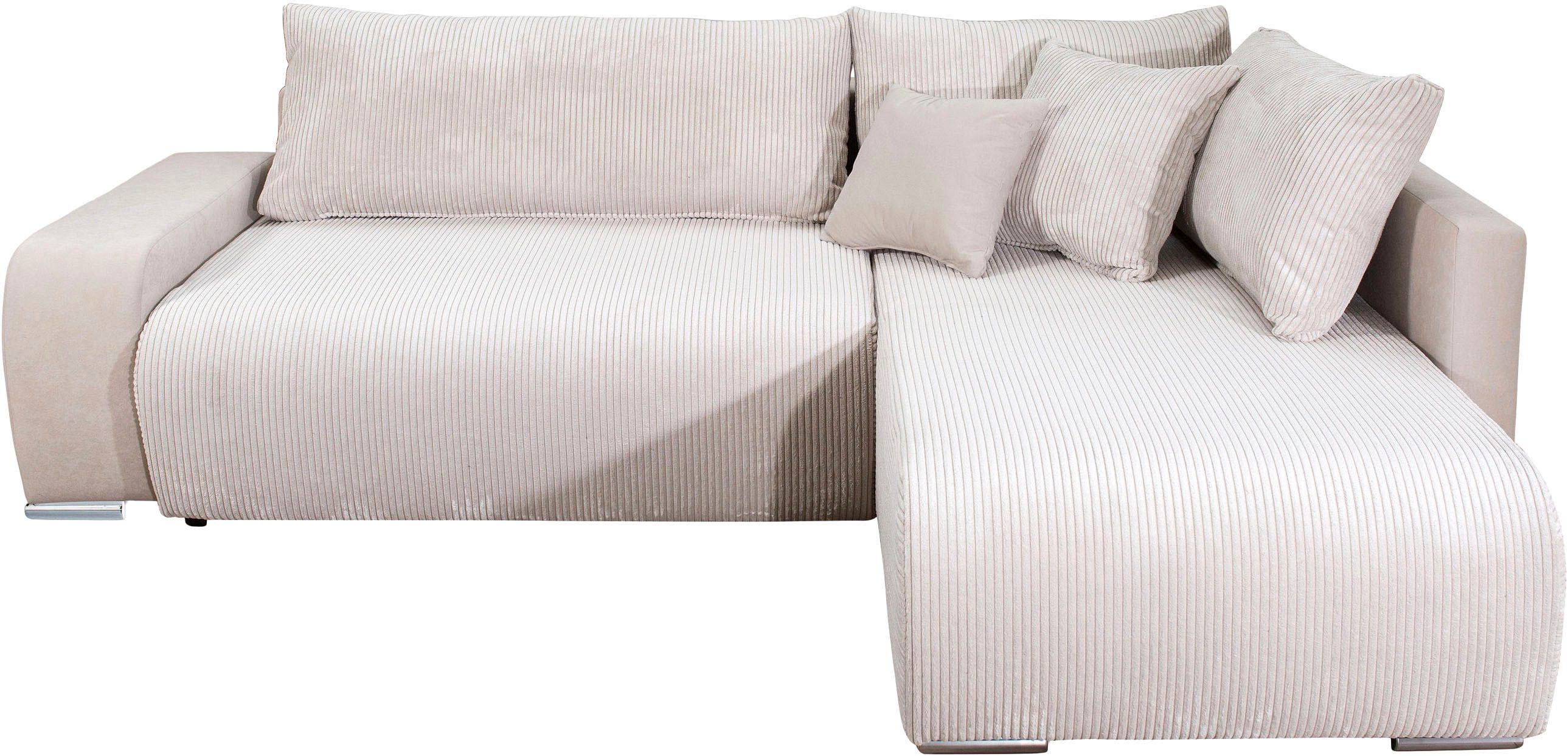 COLLECTION AB Ecksofa Poppy, L-Form, Breite 227 cm mit Schlaffunktion, inkl. Schlaffunktion und Bettkasten