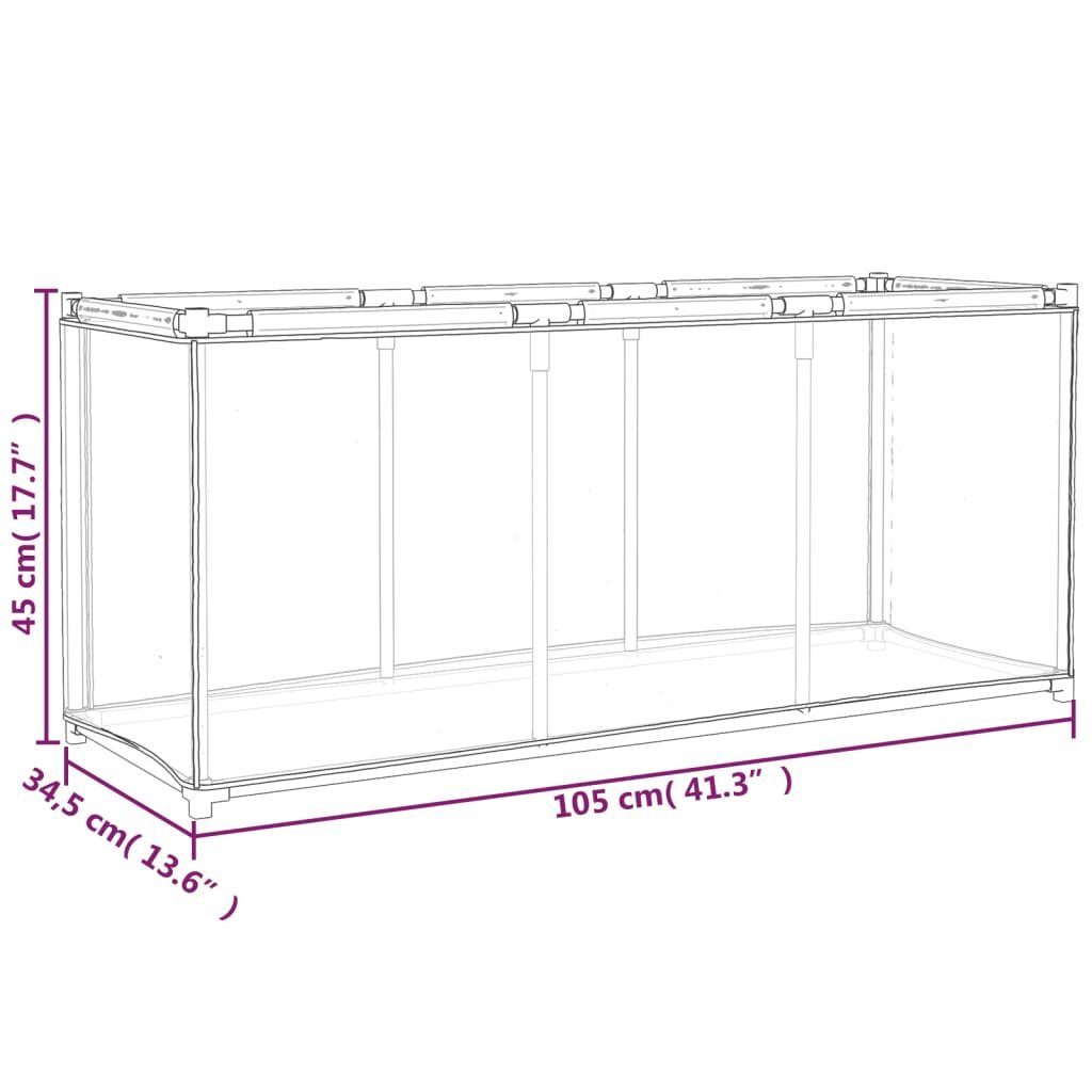 furnicato Truhe Aufbewahrungsbox cm Grau St) (1 Stoff 105x34,5x45