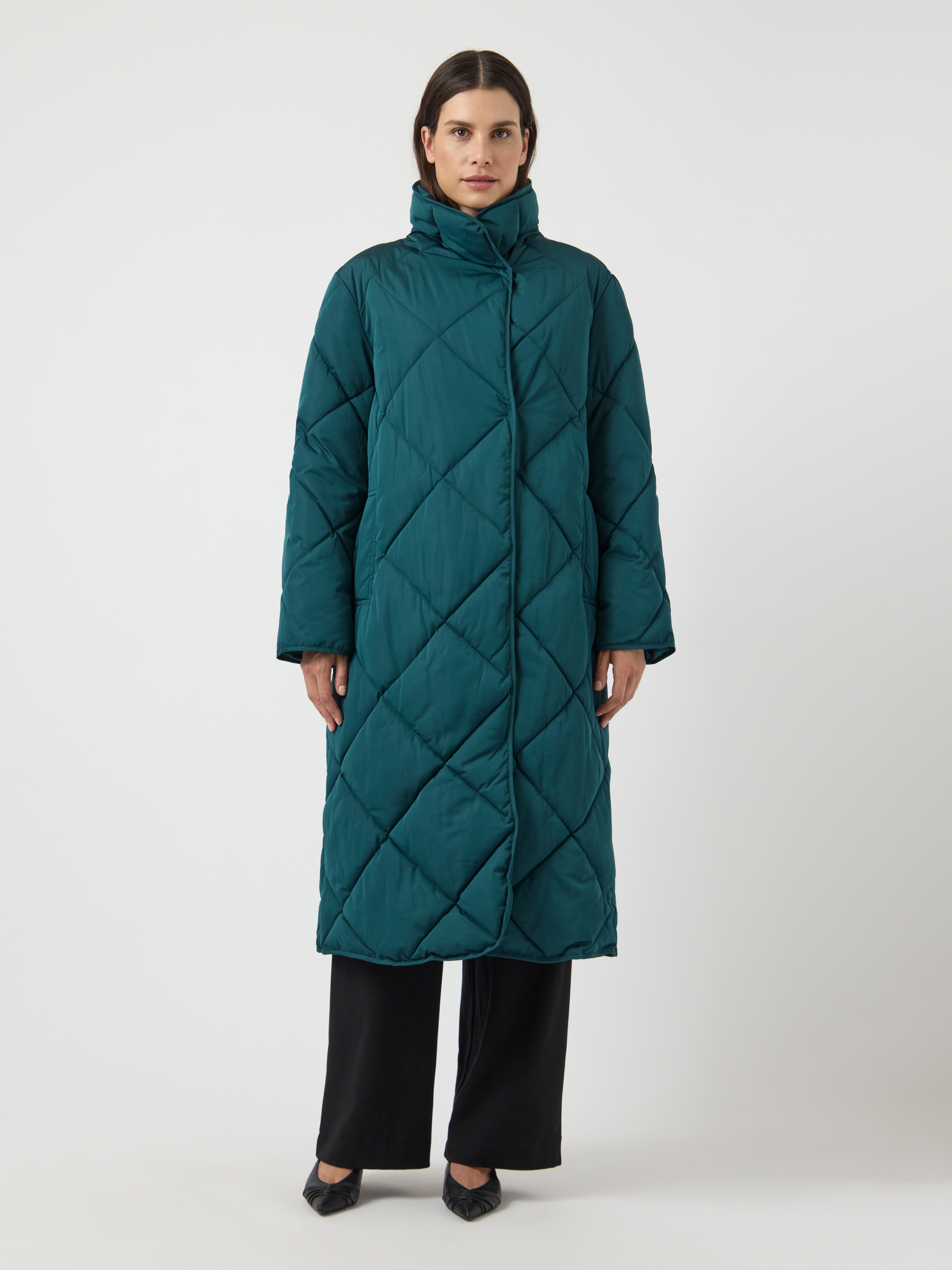 Y.A.S Steppmantel YASSELURA LS LONG PADDED COAT S. NOOS – Bild 4 von 5