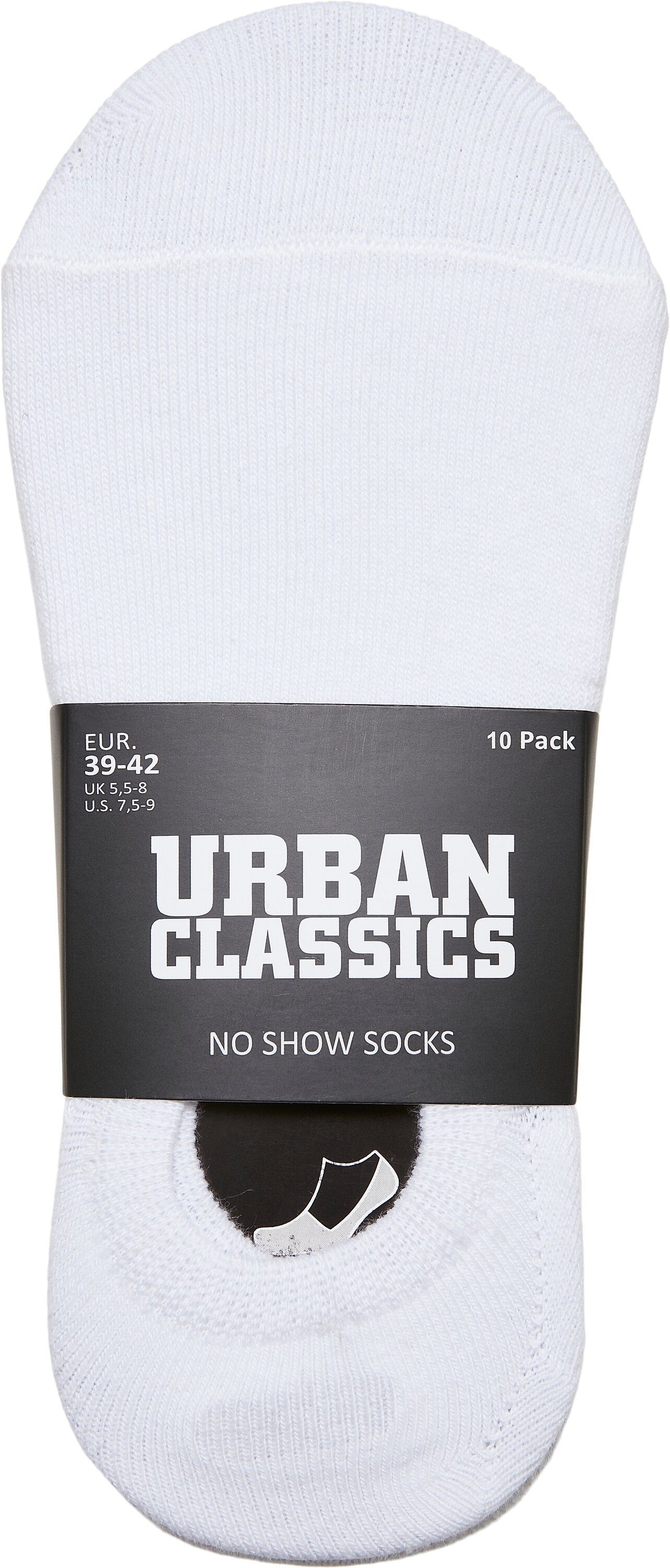 URBAN CLASSICS Freizeitsocken Accessoires No Show Socks 10-Pack (1-Paar) white