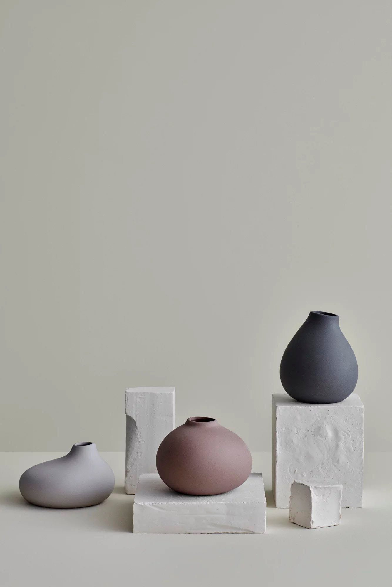 blomus Dekovase NONA, aus Porzellan, unglasiert (Set, 3 St), Vase in 3 unte günstig online kaufen