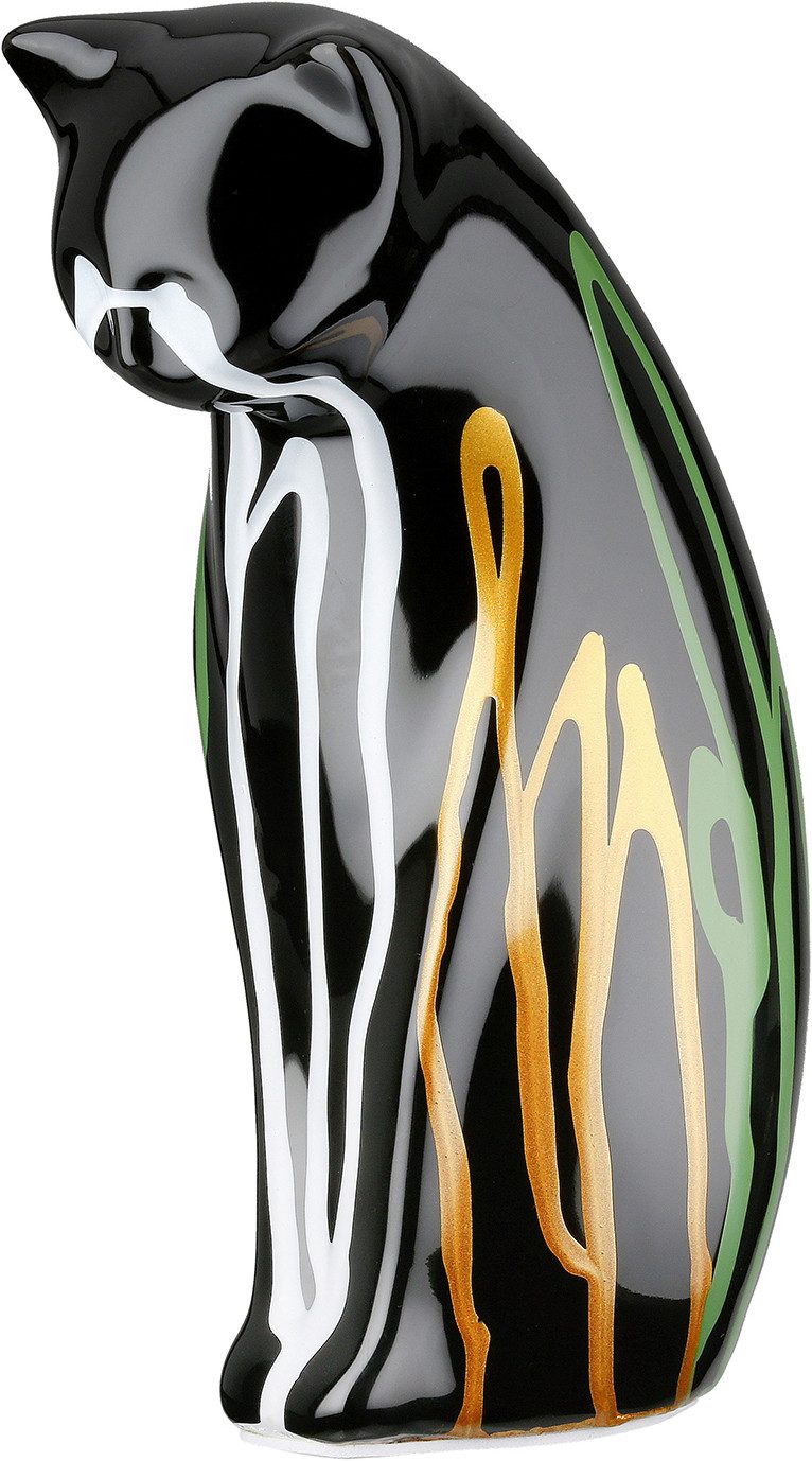 GILDE Skulptur 2tlg. Set Figur Katze Scuro schwarz (1 St), Tierfigur Wohnaccessoire Designkatze dekorativ Sammlerfigur – Bild 3 von 5