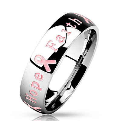 BUNGSA Fingerring Ring Courage Strength Hope Faith Silber aus Edelstahl Unisex (Ring, 1-tlg), Frauen Mädchen