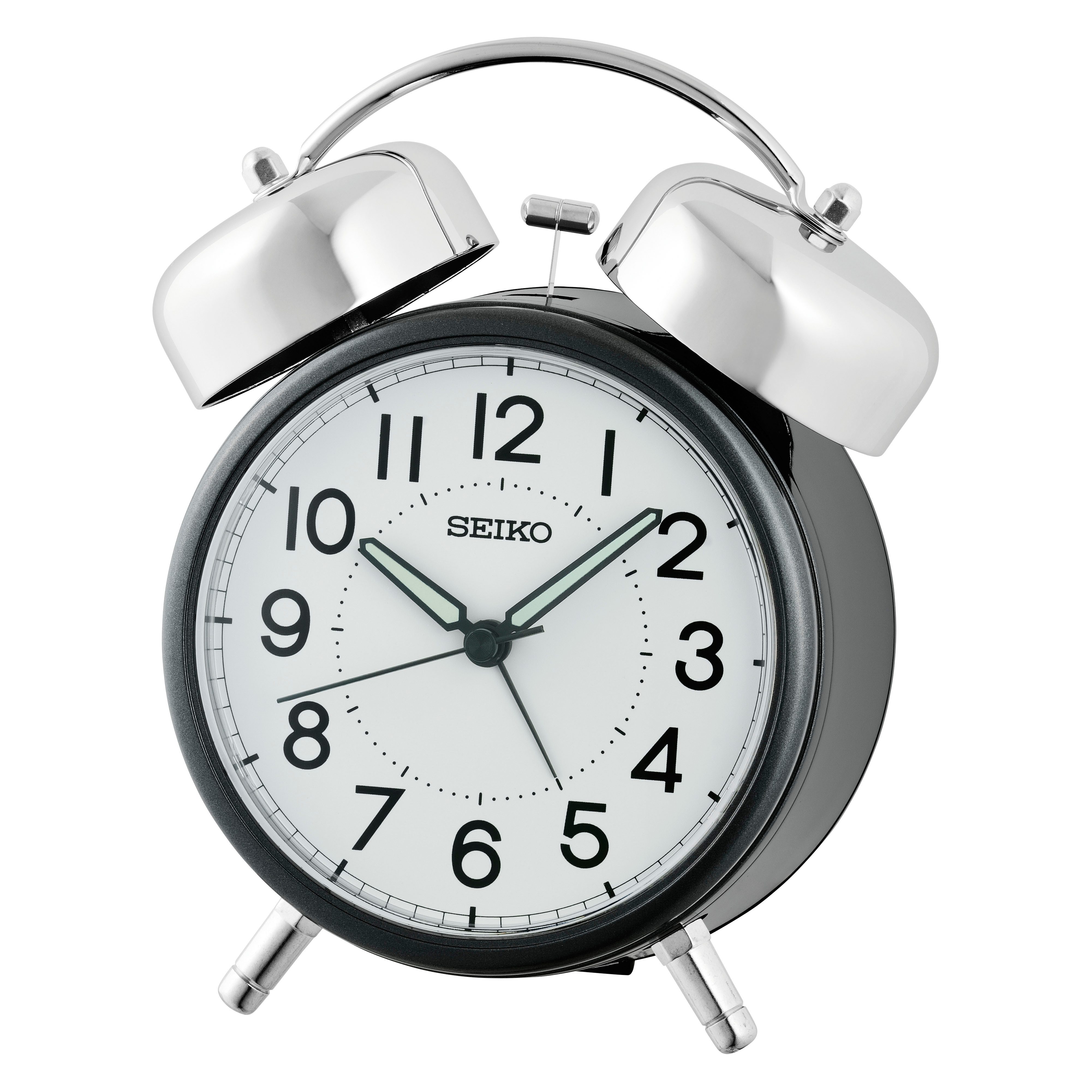 Seiko Quarzwecker Glockenwecker, Schlafzimmer, durchlaufende Sekunde, Beleuchtung