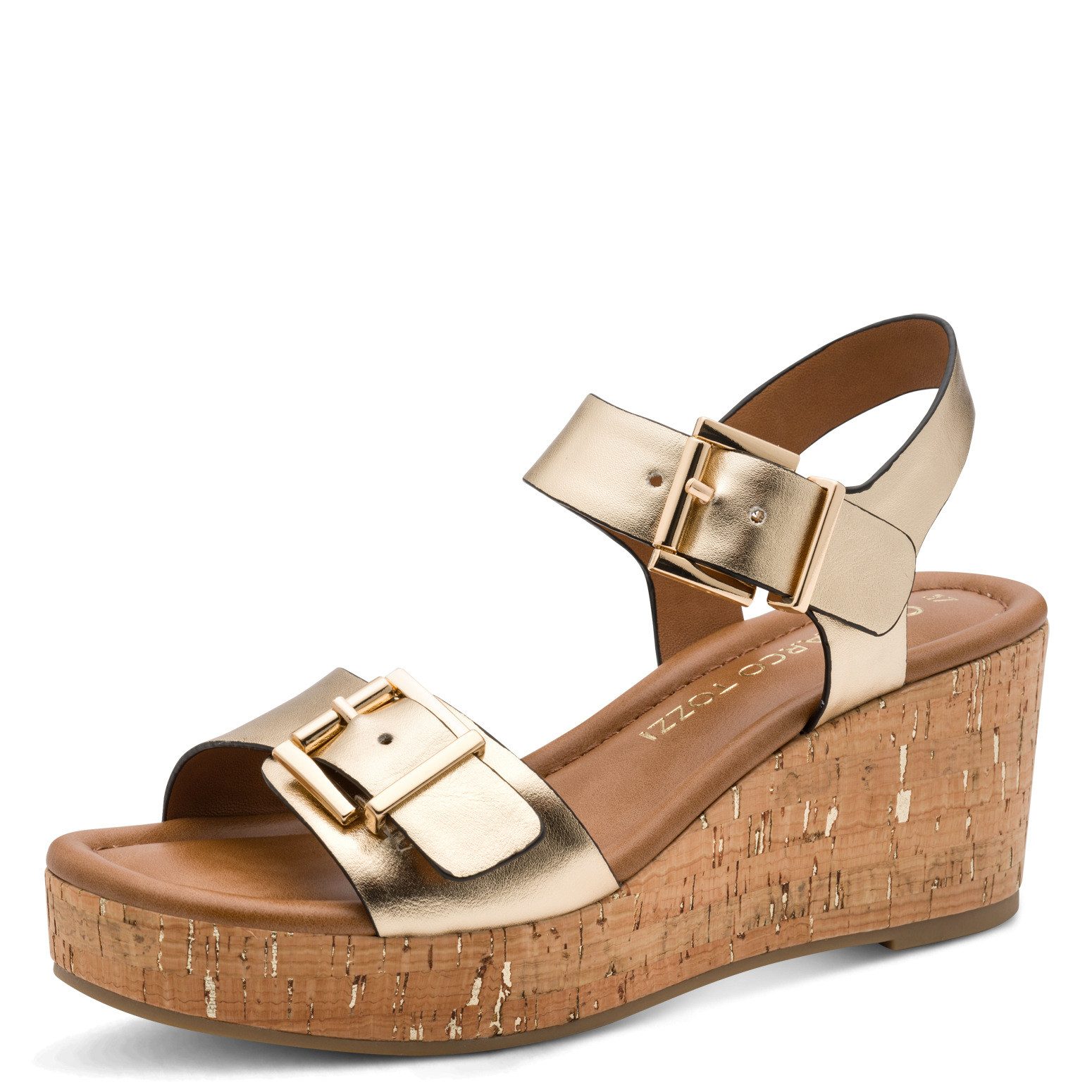 MARCO TOZZI Sandalette Plateau, Riemchensandale mit zwei verstellbaren Schnallen