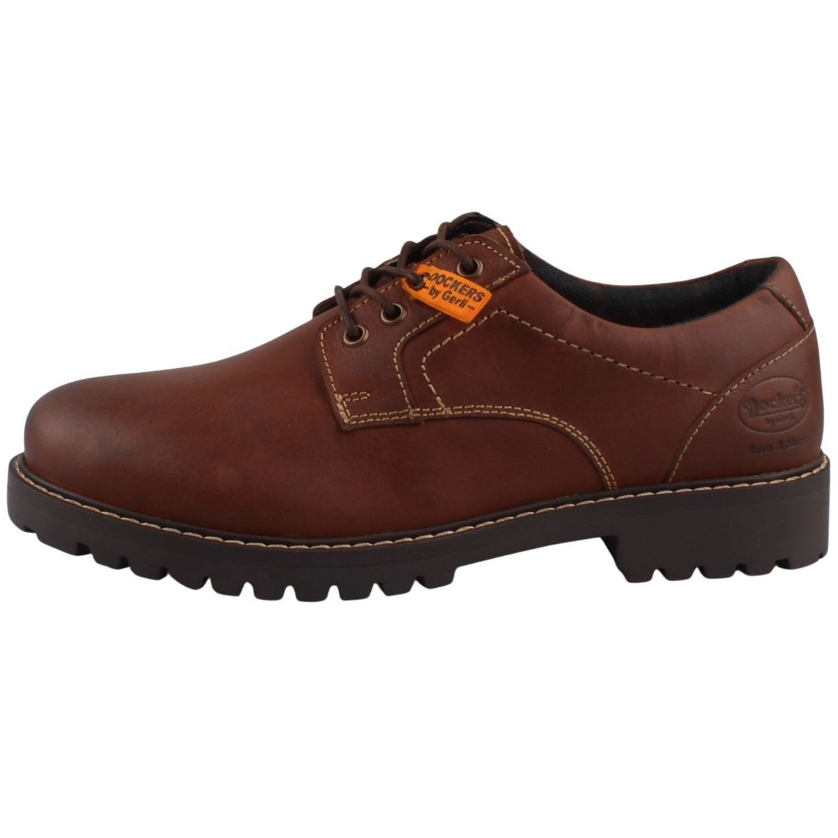 Dockers by Gerli 57IR001-402440 Schnürschuh Halbschuhe aus Leder mit robuster Profilsohle
