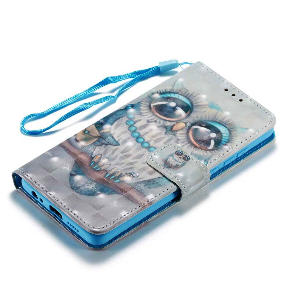 FITSU Handyhülle Handytasche für Huawei P30 Hülle Eulen Motiv 6,1 Zoll, Flipcase für Huawei P30 Handyhülle, Handytasche mit Kartenfach