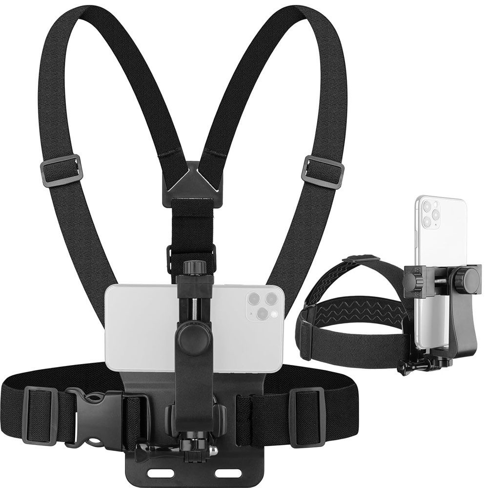 FELIXLEO Fitness-Tracker Telefon-Brustgurt-Halterung+Telefon-Kopfhalterung 2-in-1Kit