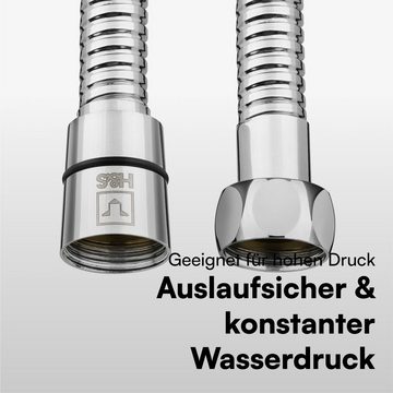 H&S Brauseschlauch Edelstahl-Ersatz-Brauseschlauch mit Knickschutz