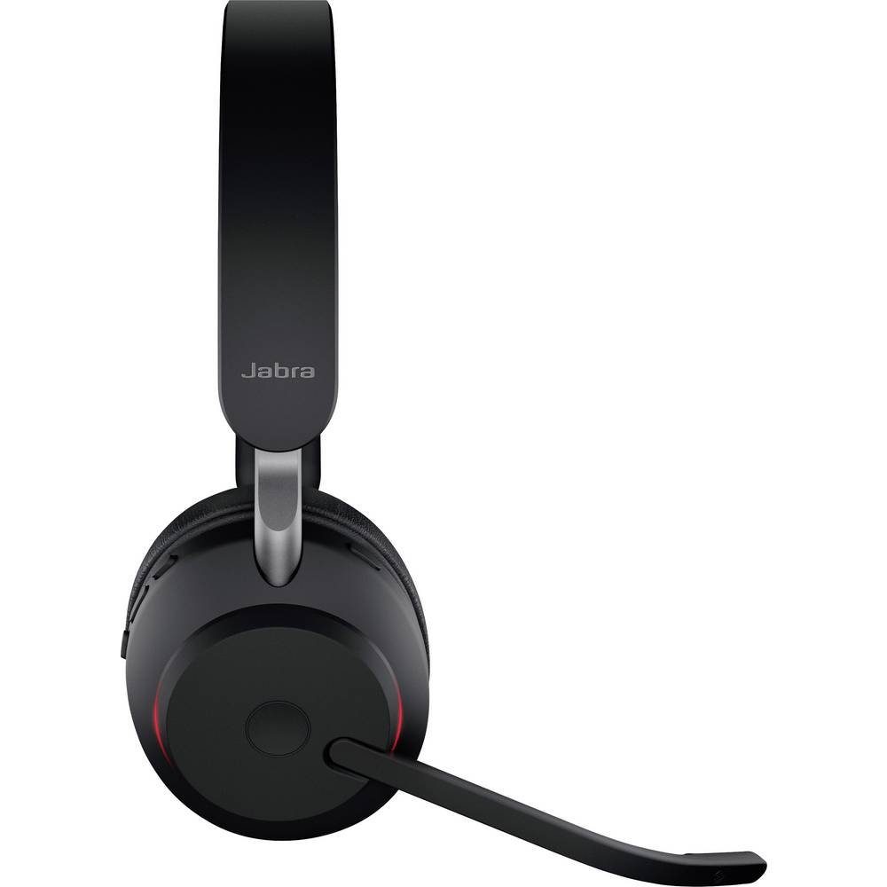 Stereo Kopfhörer Bluetooth Mikrofon-Stummschaltung) Batterieladeanzeige, Jabra USB-A black (Lautstärkeregelung, Evolve2 65 UC