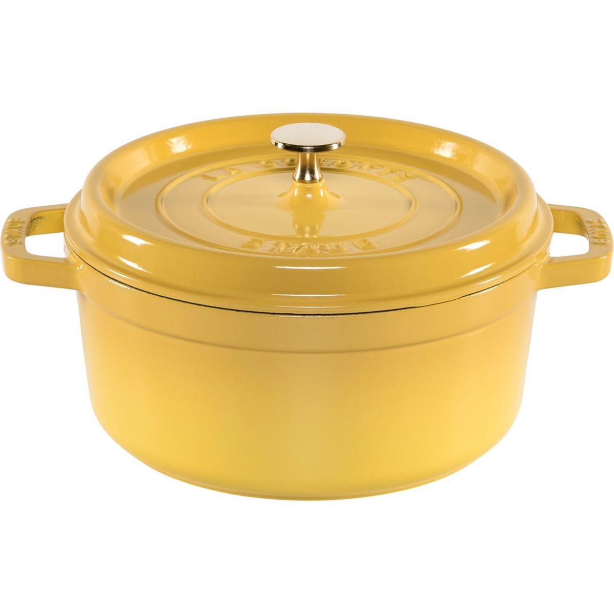 Staub Auflaufform La Cocotte 24cm rund, citron, Gusseisen, Gusseisen