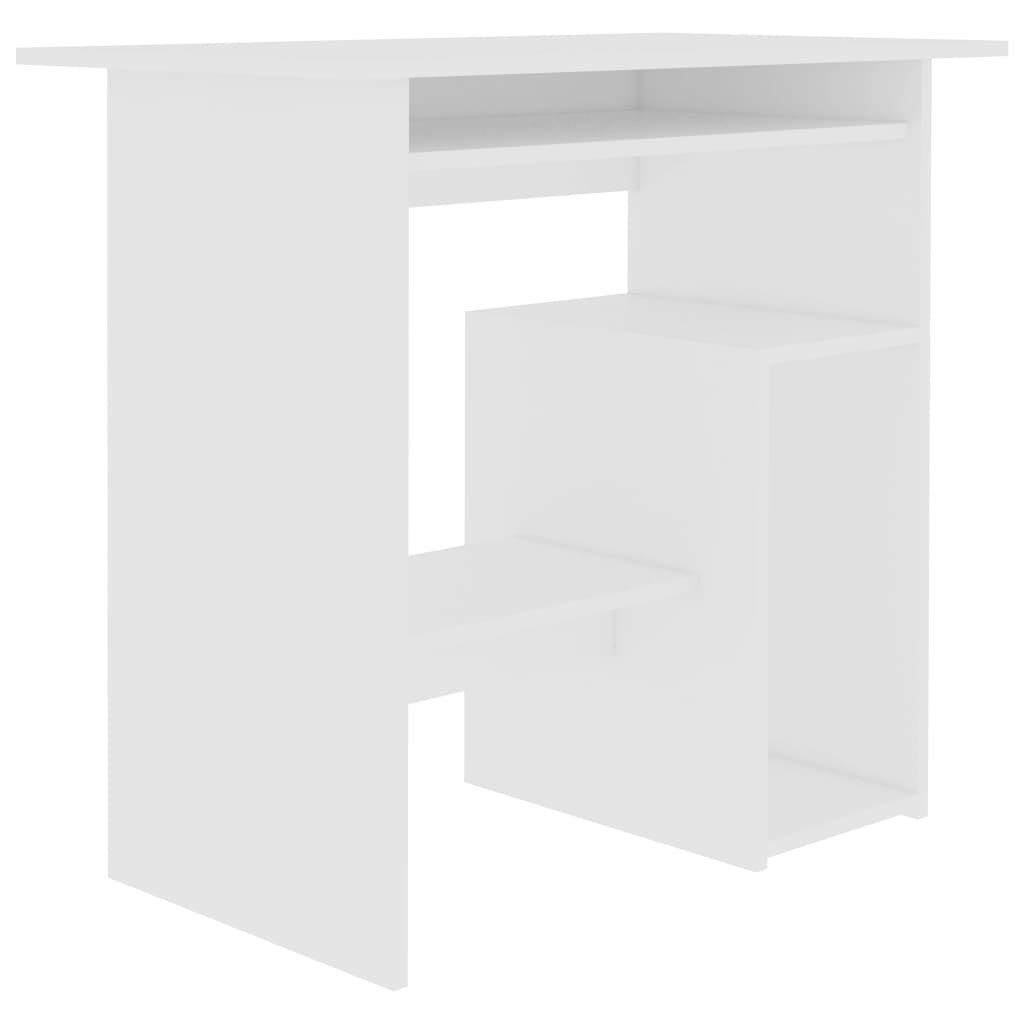 cm vidaXL | Weiß Weiß Schreibtisch Schreibtisch Holzwerkstoff Weiß 80x45x74