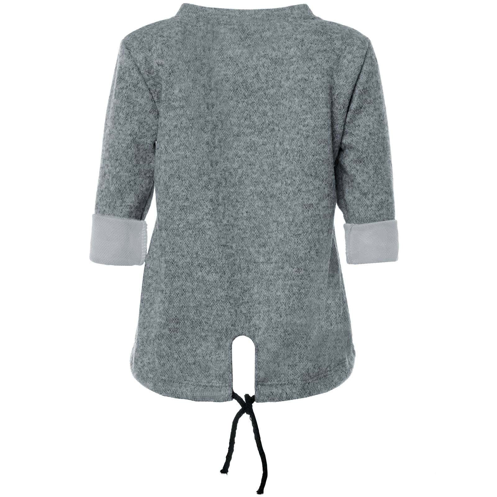 Pailletten Wendepailletten BEZLIT mit Mädchen Grau Sweatshirt Pullover (1-tlg) Wende