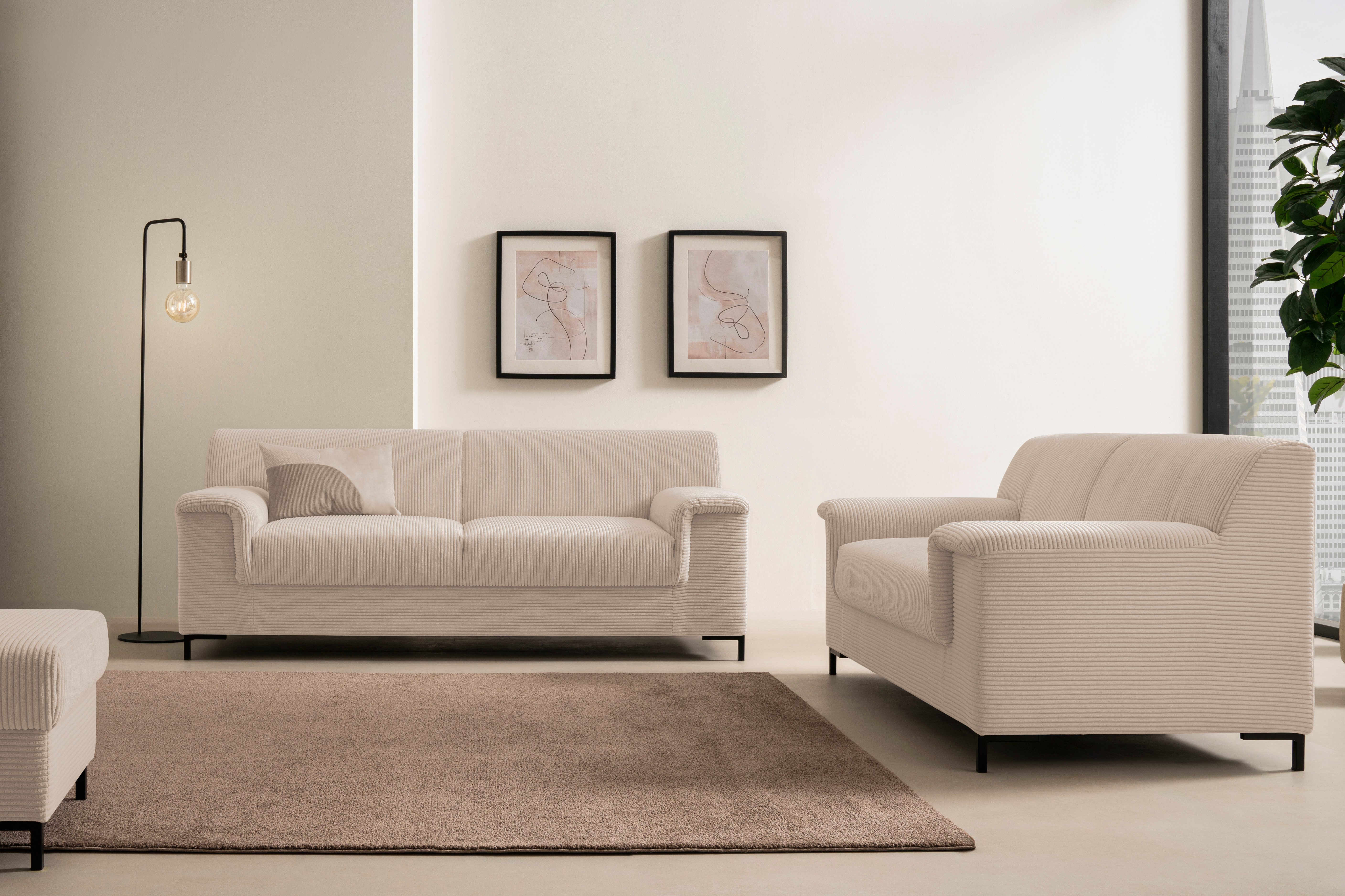 INOSIGN Polstergarnitur Jamie 2, auch in Cord, Set: bestehend aus 1,5- und günstig online kaufen