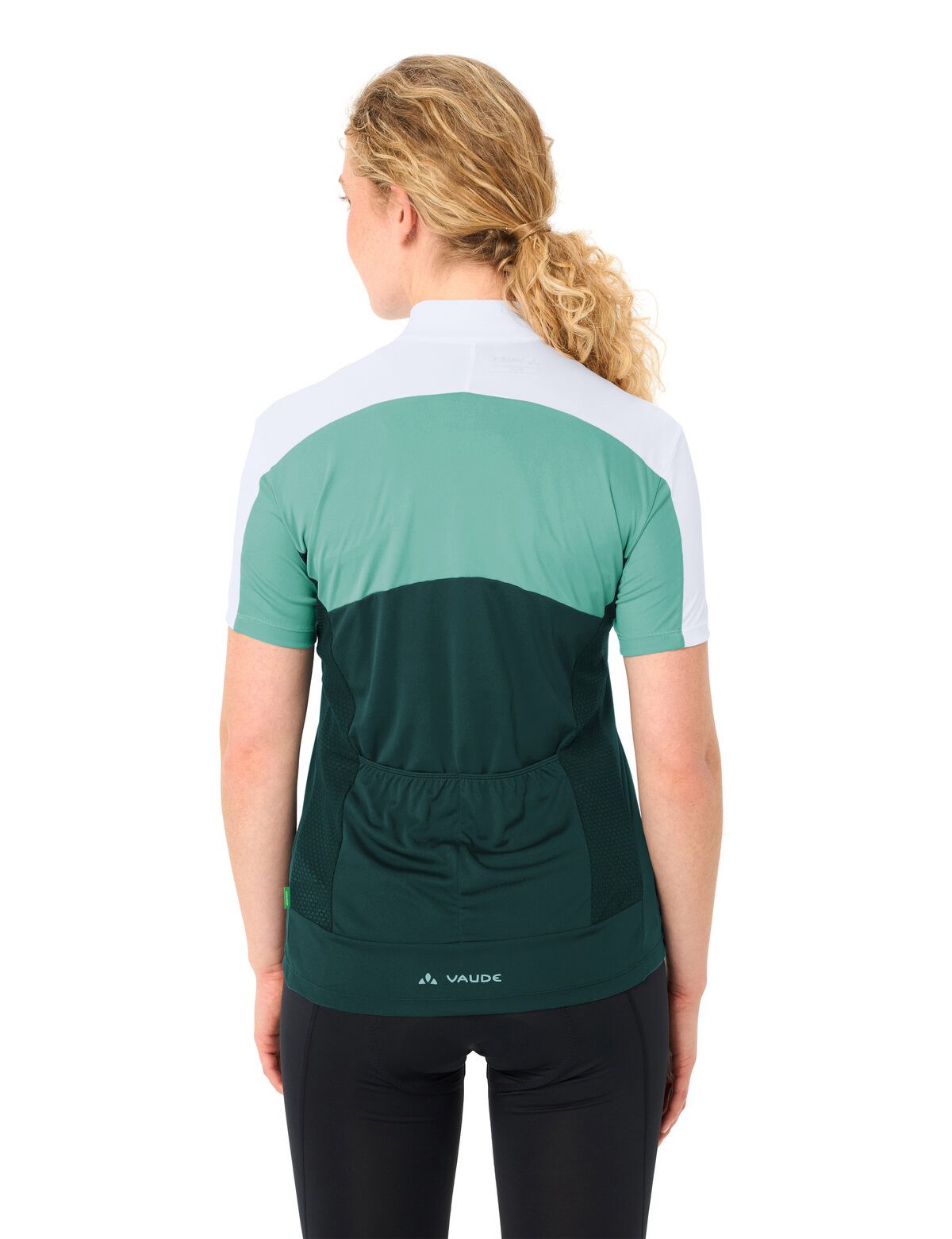 VAUDE Radtrikot WOMEN'S MATERA FZ TRICOT für Radsport, mit zwei Rückentaschen, mit Stehkragen, atmungsaktiv