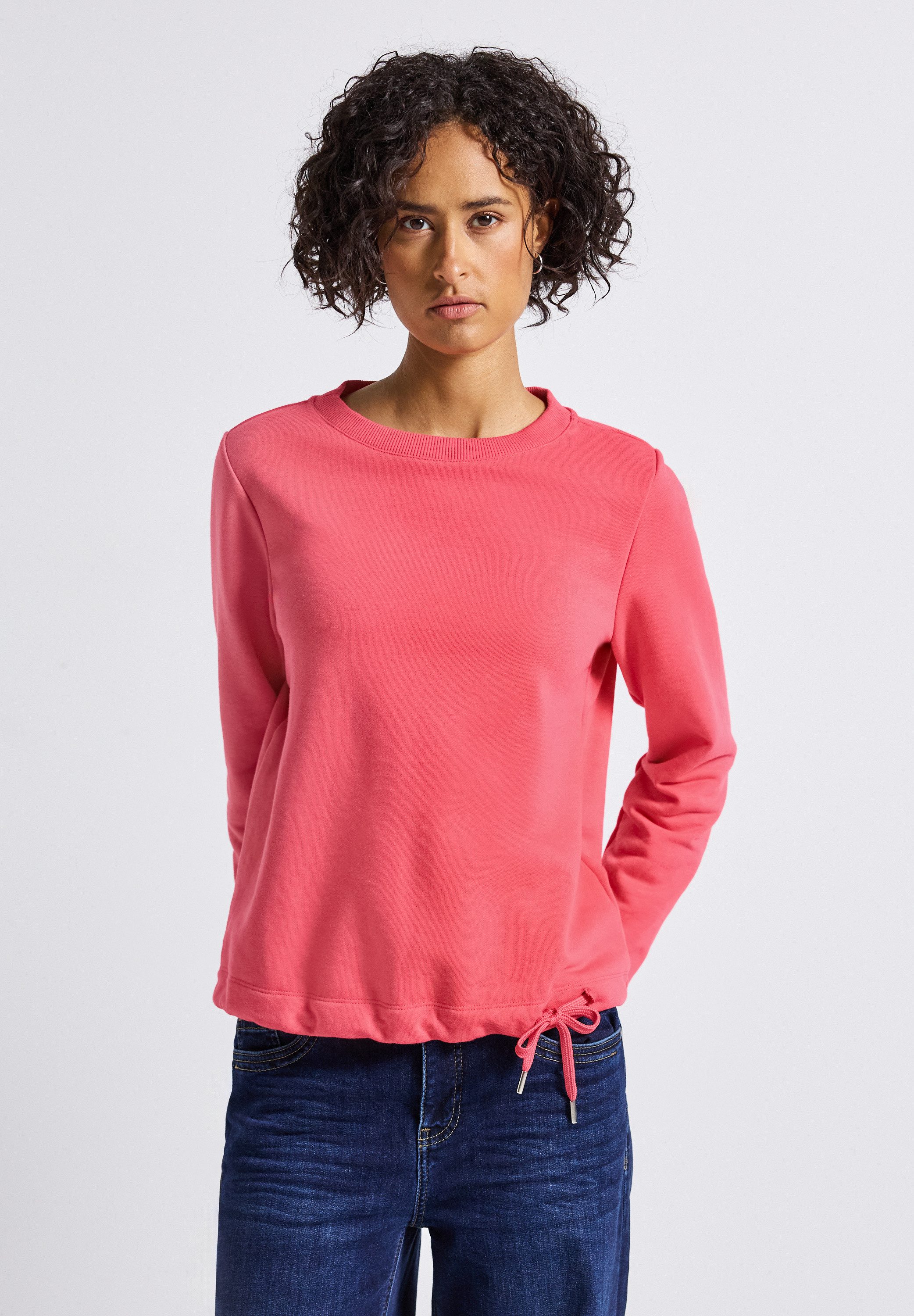 STREET ONE Sweatshirt mit Tunnelzug am Saum günstig online kaufen