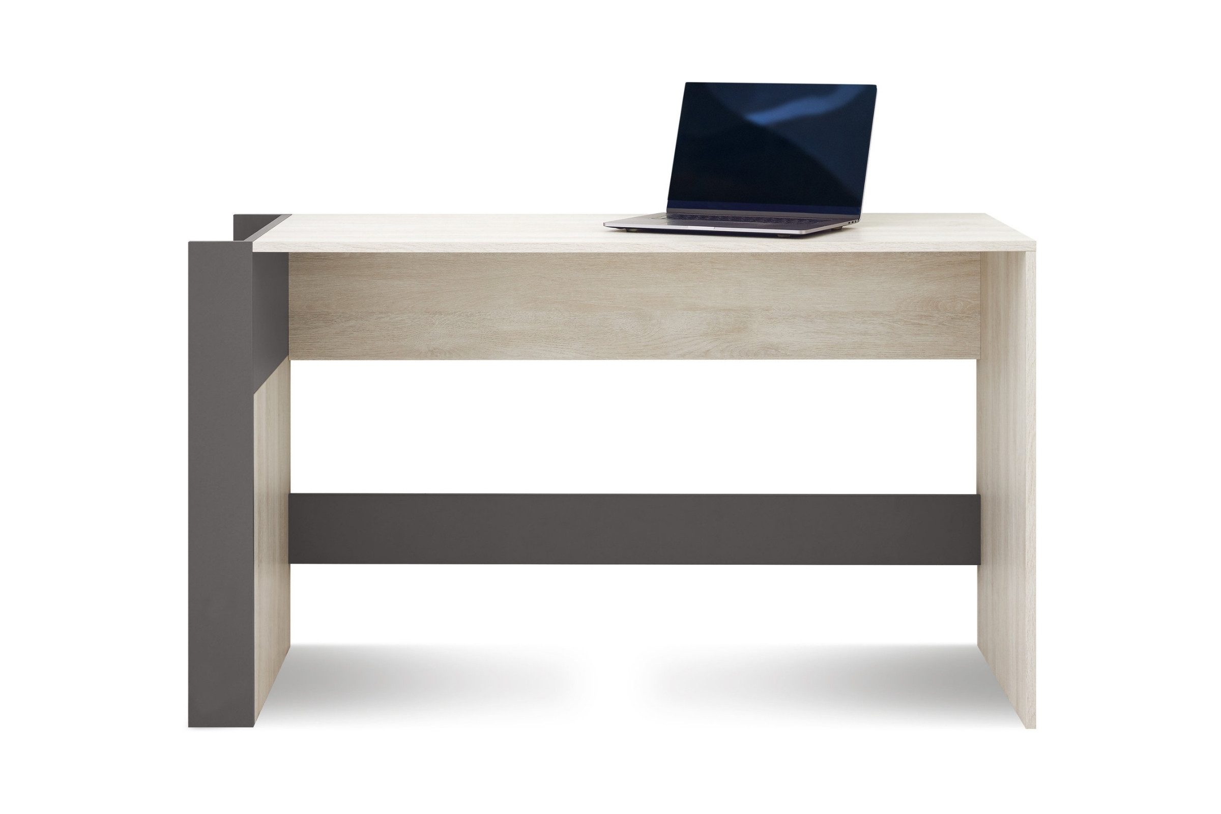 Deine Möbel 24 Schreibtisch REMI 10 mit Container REMI 11 Kinderschreibtisch 130 cm breit (Set, 2-St., mit Schubladen), REMI Kollektion Kinderzimmer Jugendzimmer Weiß Holz Anthrazit