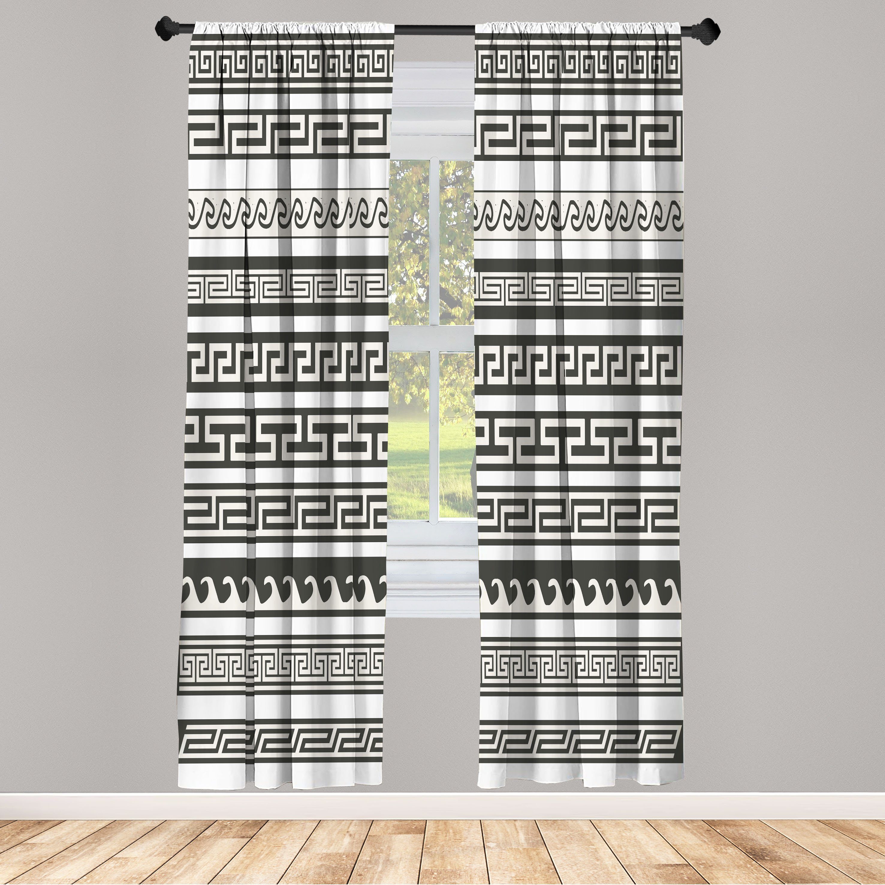Gardine Schlafzimmer Motiv Vorhang Dekor, Abakuhaus, Microfaser, Abstrakt für Wohnzimmer