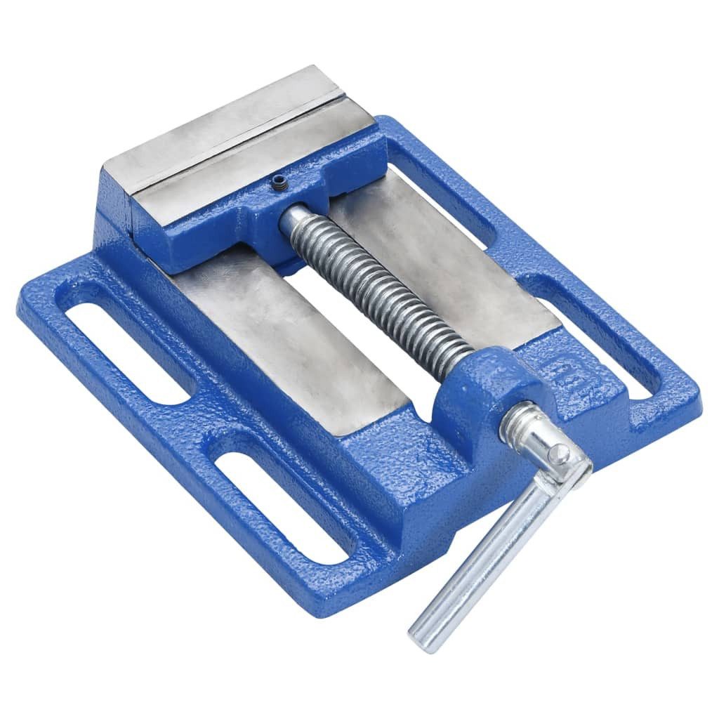 Ständerbohrmaschine Maschinenschraubstock Blau 76 mm Gusseisen