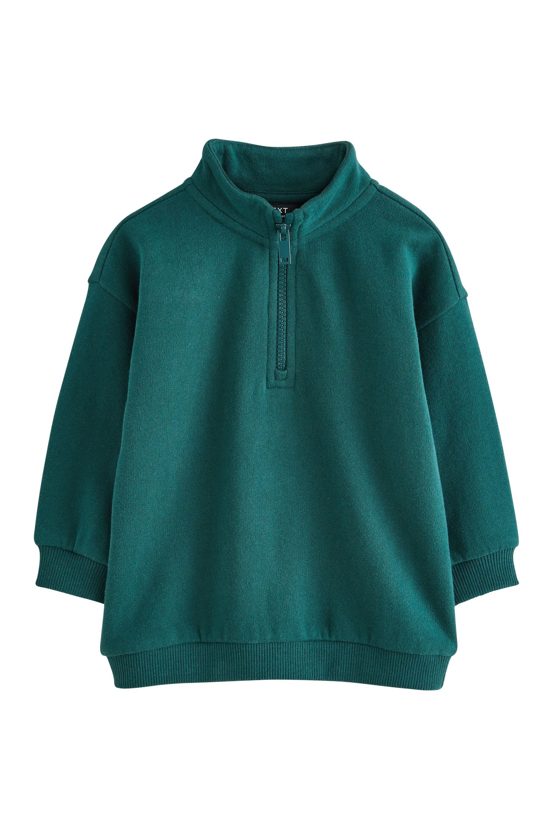 Next Sweater Weiches Sweat-Oberteil mit 1/2-Reißverschluss (1-tlg)
