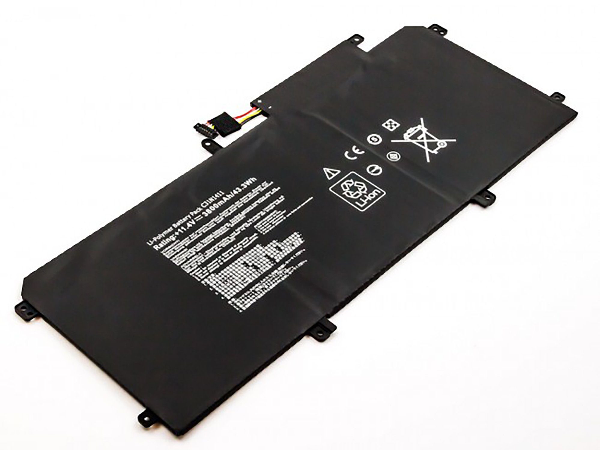 MobiloTec Akku kompatibel mit Asus ZenBook UX305CA (M-6Y30) Akku Akku 3800 mAh (1 St)