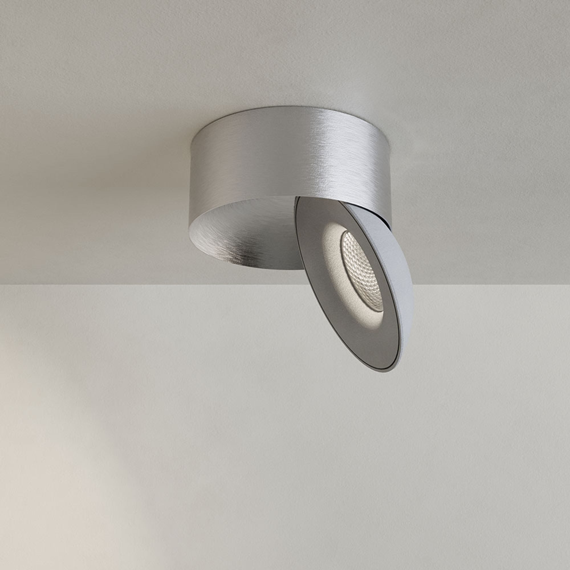 s.luce LED Deckenstrahler Santa Neo schwenkbar & dimmbar Aluminium/Weiß, Neutralweiß