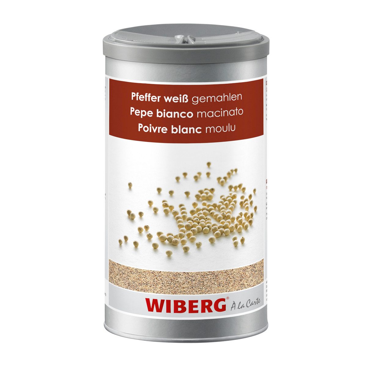 WIBERG Gewürz, Wiberg Pfeffer weiß gemahlen starke Pfeffernote Packung 720g