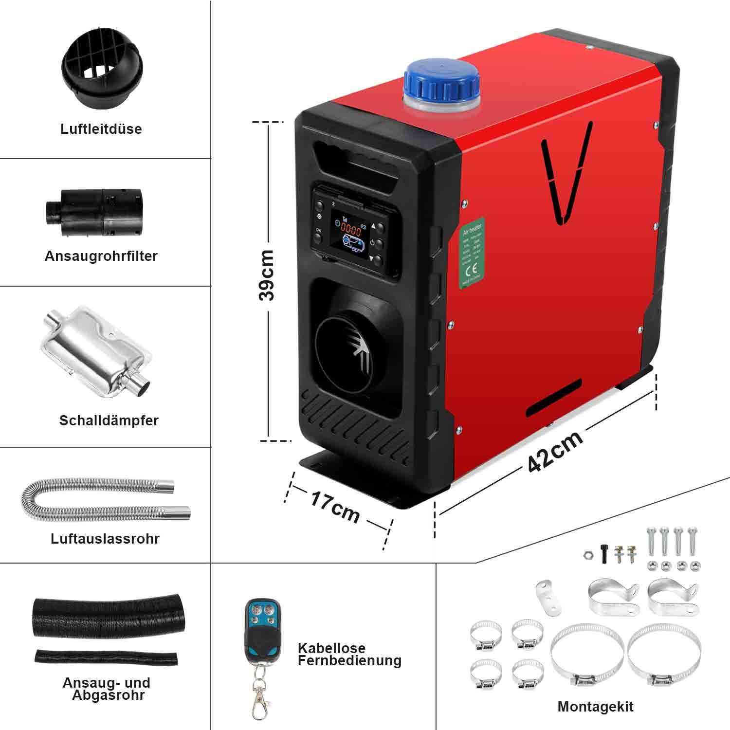 Clanmacy Heizgerät 12V 8KW Autoheizung Diesel Bluetooth Integration Lufthei günstig online kaufen
