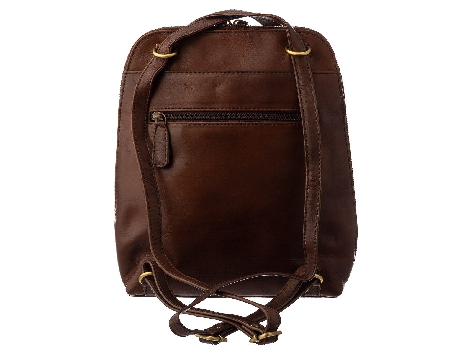 Prato Cityrucksack City Rucksack L400 Leder 2 in 1 Rucksack und Umhängetasche (ein Stück, 1-tlg., ca. B/H/T 23/31/8 cm), Leder
