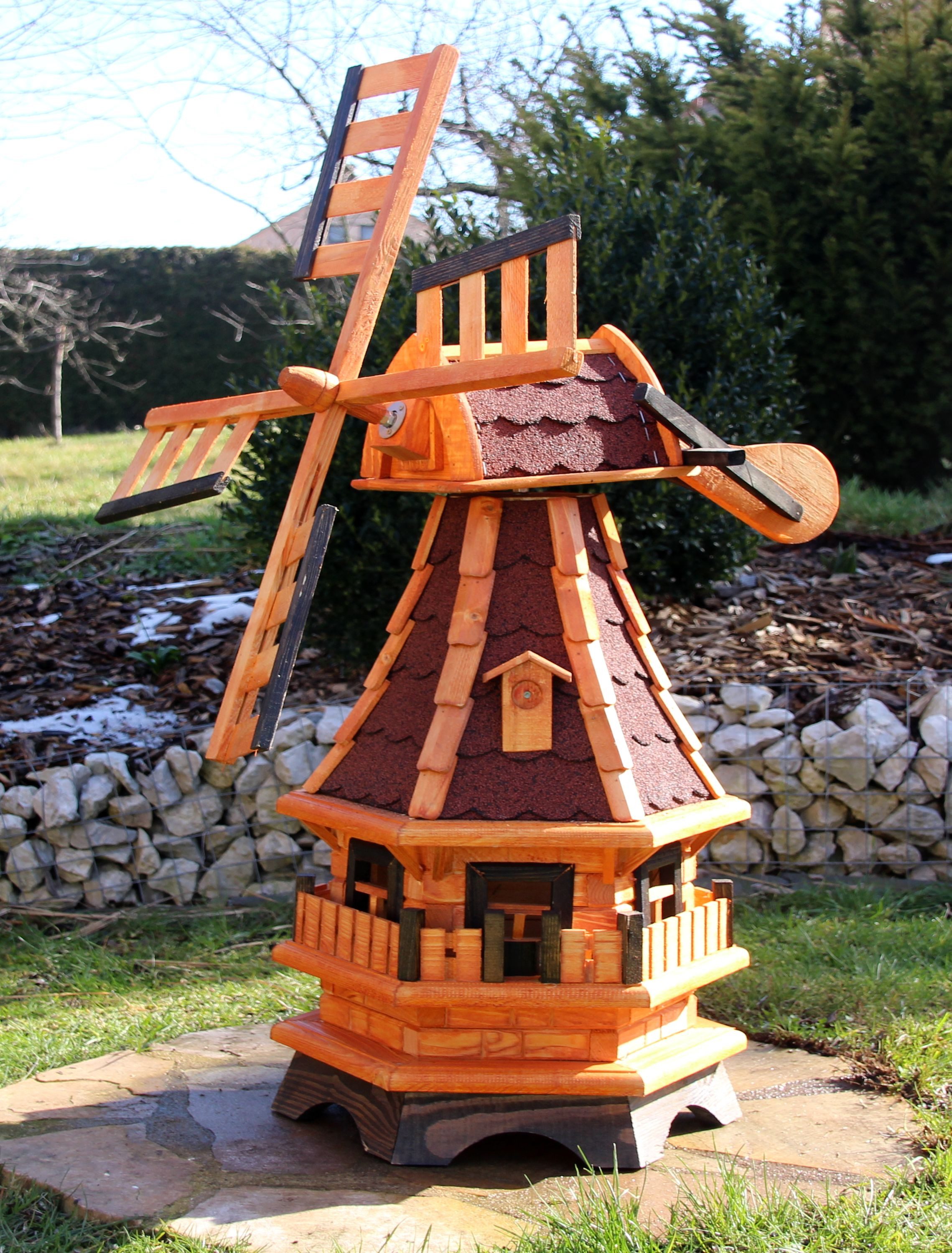 Deko-Windrad Gartenwindmühle, Windmühlen, Handarbeit mit Solar Typ 17.1