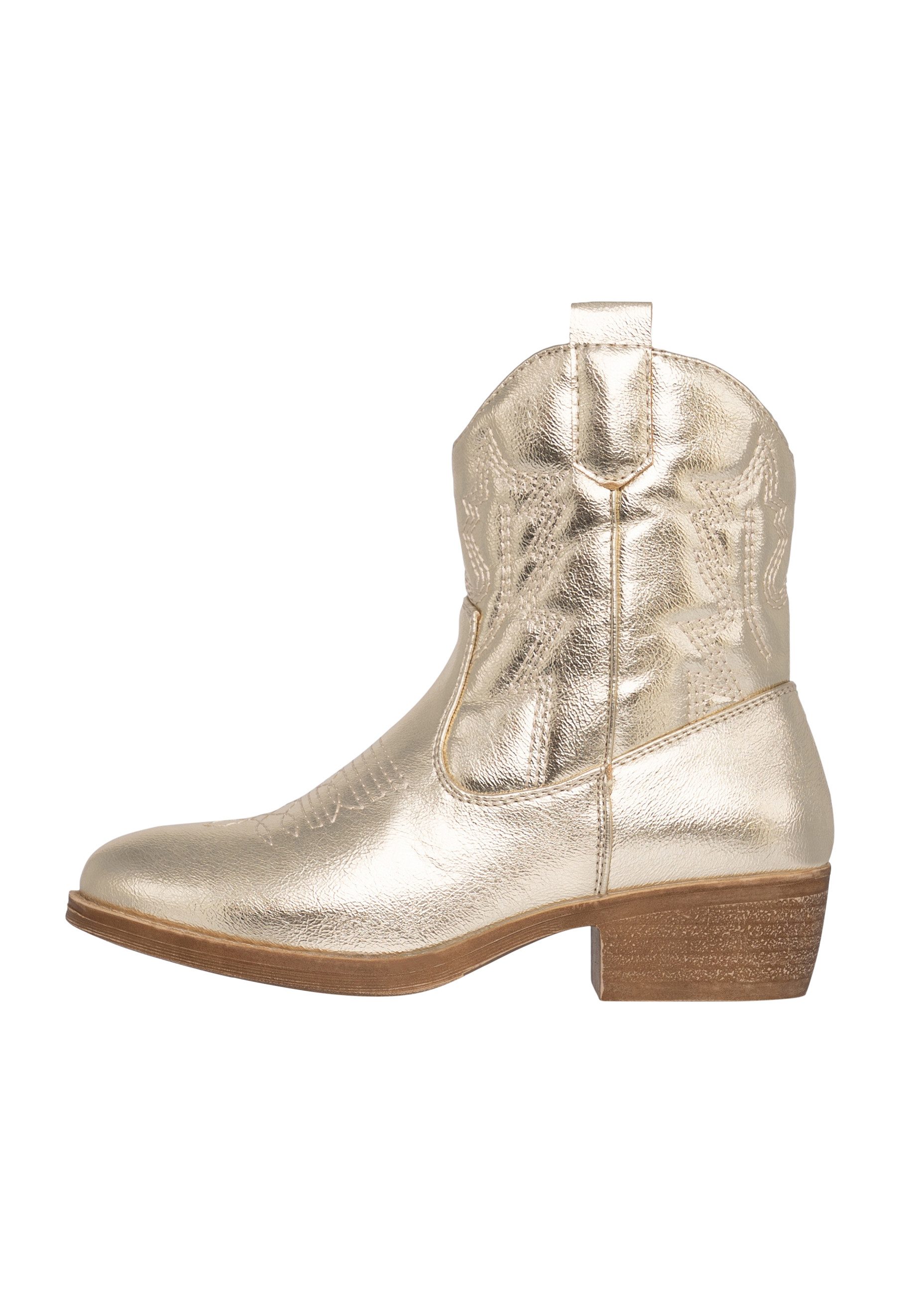 Salinyang Kinder Cowboy Boots in Kunstlederoptik mit Westernstickerei Stiefelette