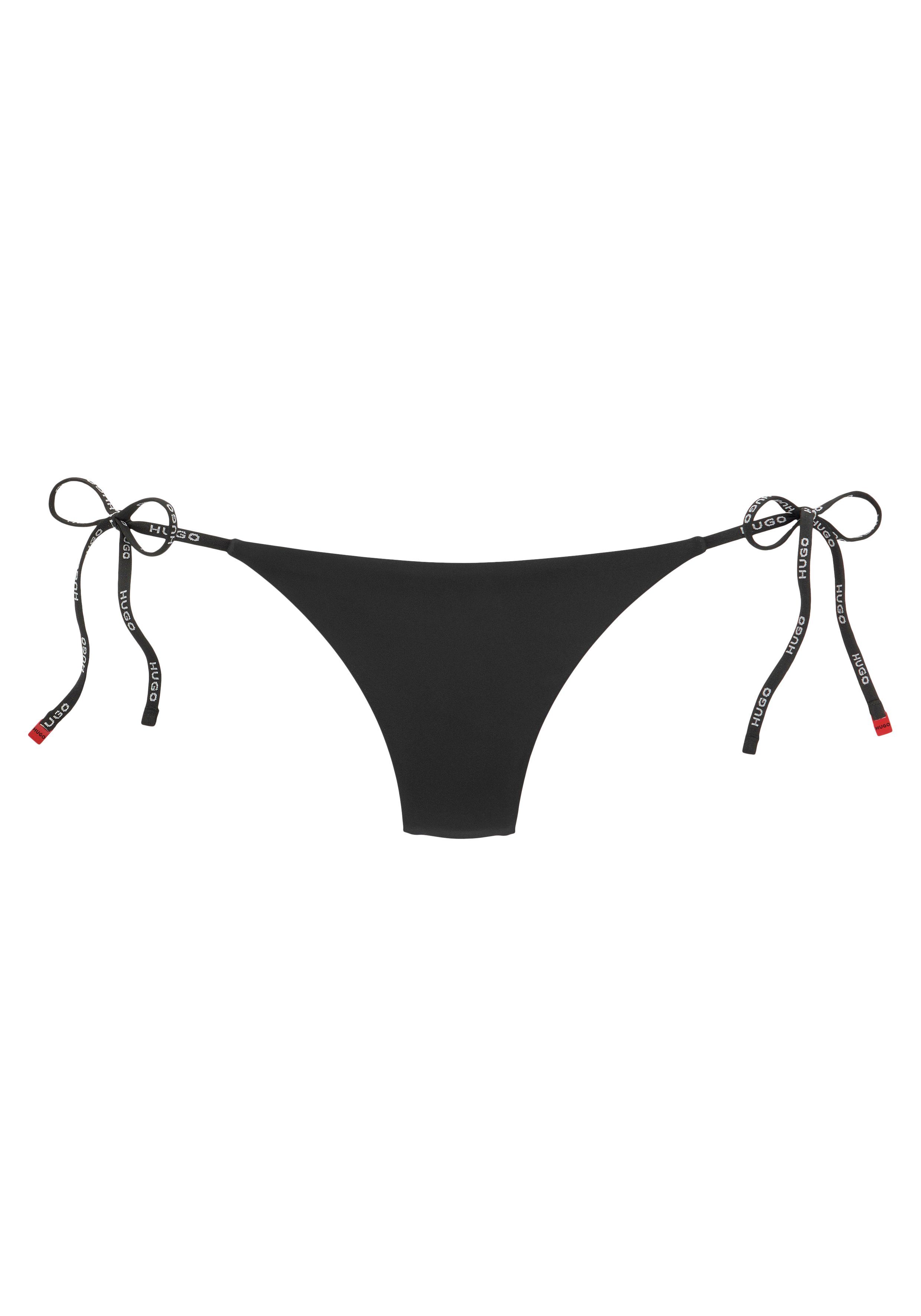 HUGO Bikini-Hose schwarz mit Logoschriftzügen