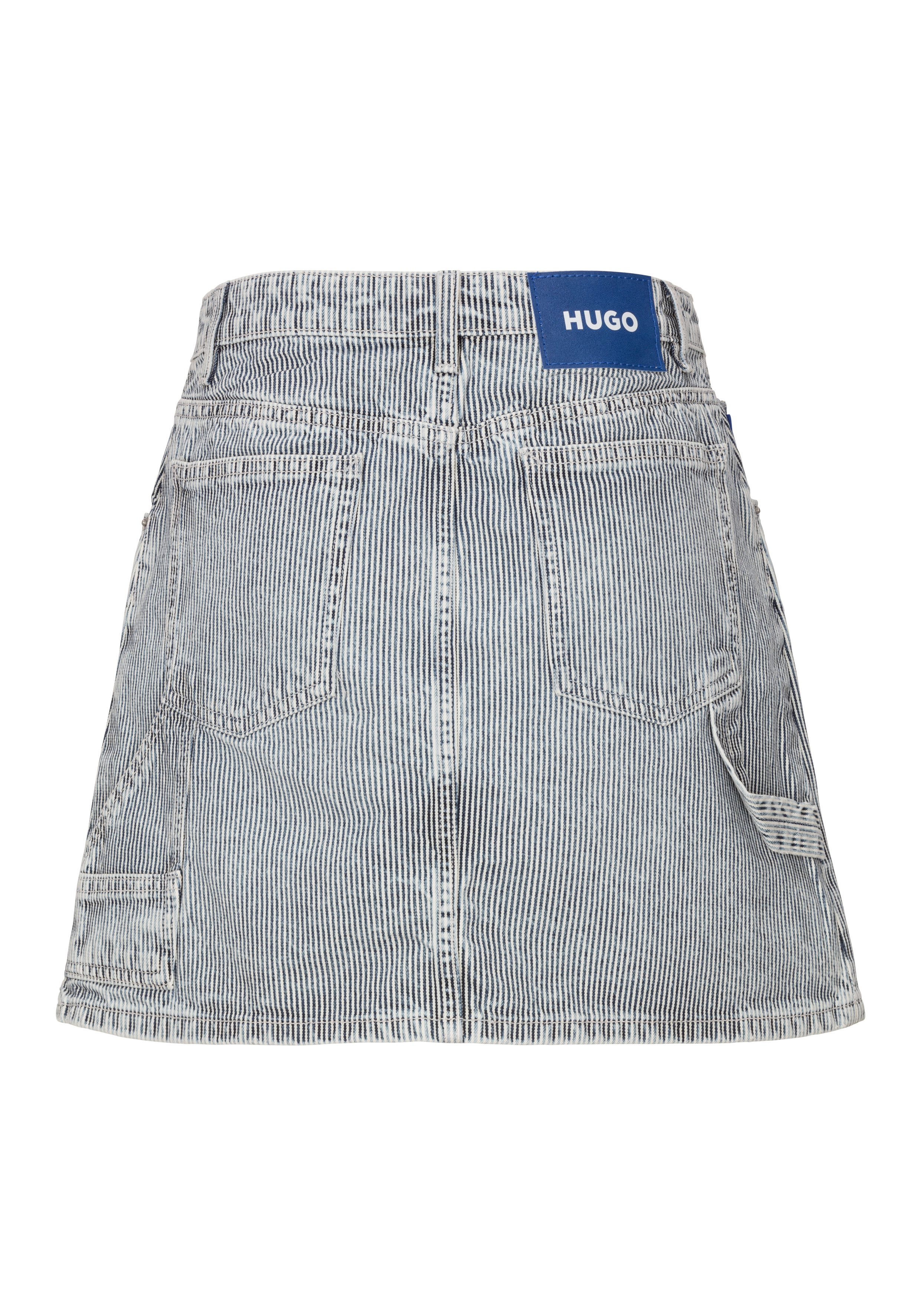 HUGO Blue Jeansrock Gami mit Loop-Detail günstig online kaufen