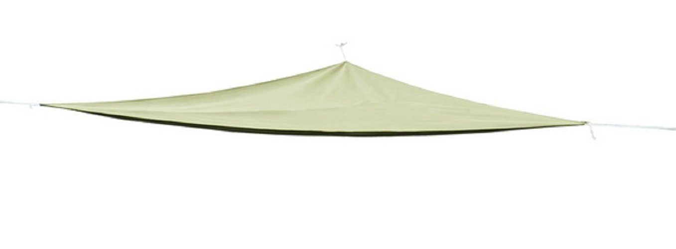 Linder Exclusiv GmbH Seilspannsonnensegel Sonnensegel Dreieck 3x3x3m, (Sonnenschutz Sichtschutz, inklusive 3 Nylon-Spannseile (je 240 cm), an allen Seiten mit Ösen