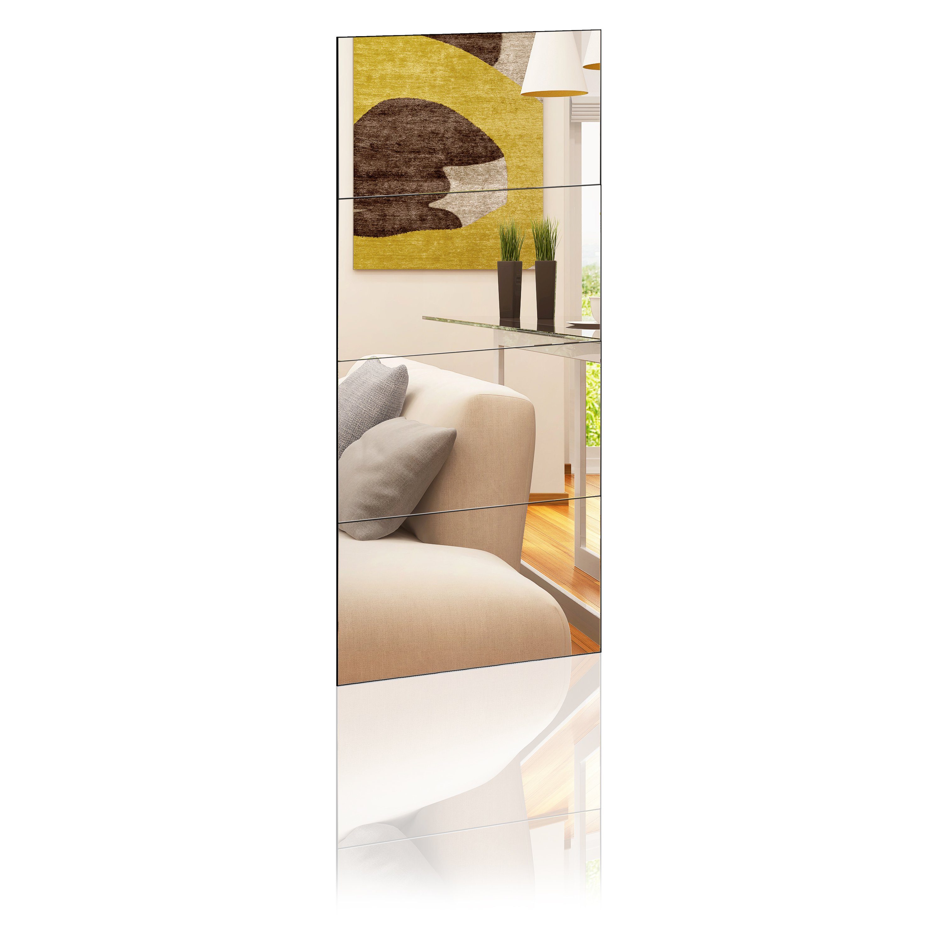 100er-Set Mini Platz Selbstklebend Spiegelfliesen Fliesenspiegel Spiegel