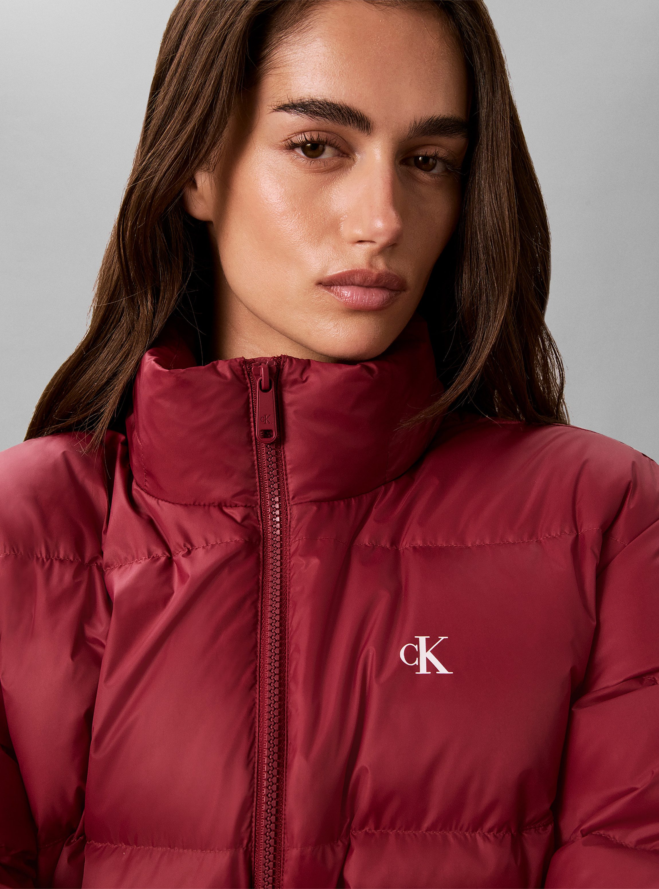 Calvin Klein Jeans Steppjacke abnehmbare Kapuze, Regular Fit, kurze Form, wattiert
