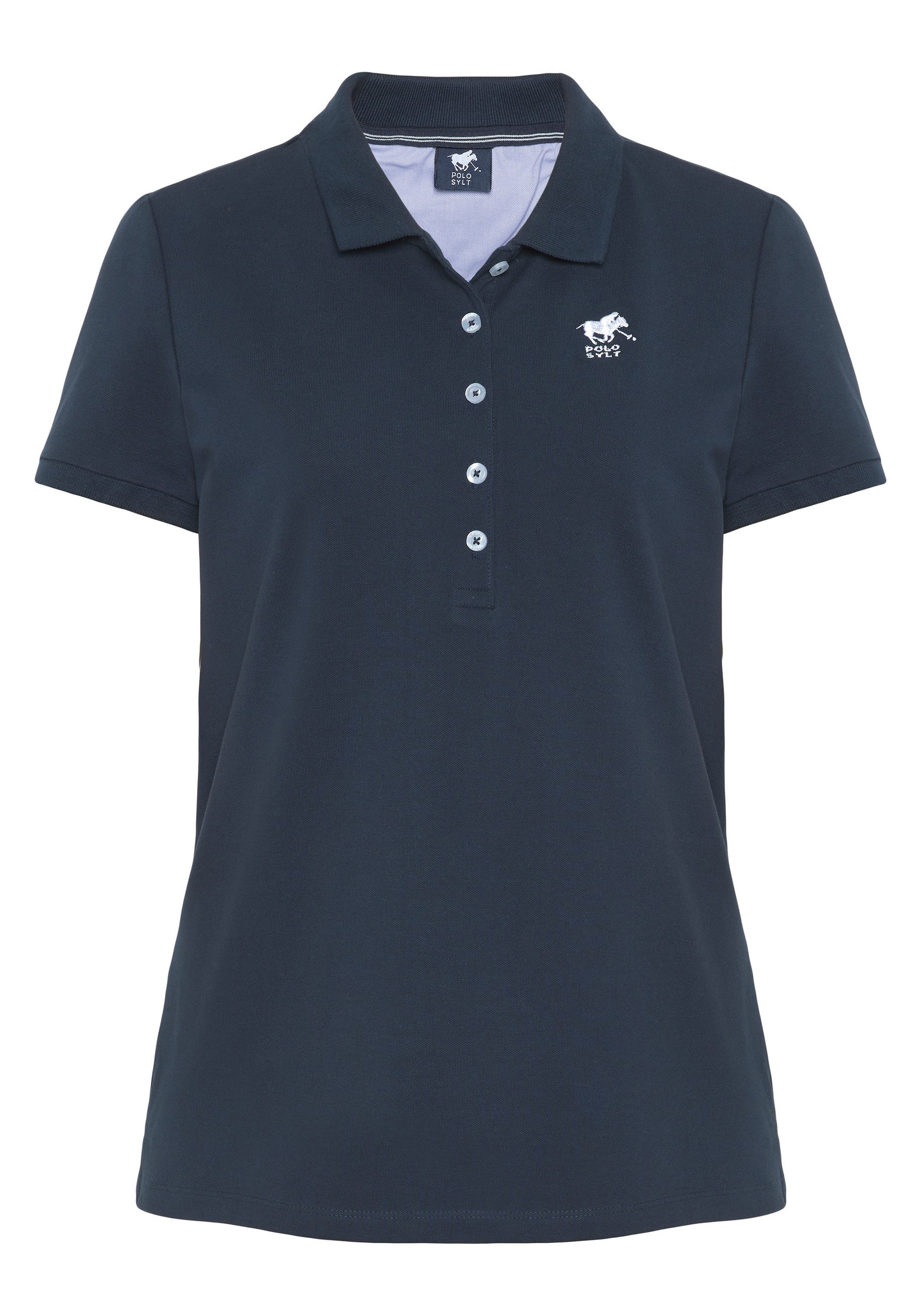 Poloshirt mit langer Knopfleiste