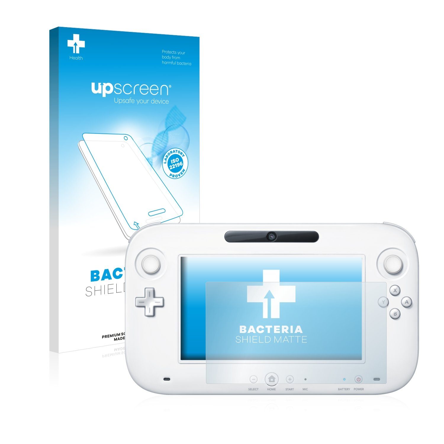 upscreen Schutzfolie für Nintendo Wii U GamePad (Controller), Displayschutzfolie, Folie Premium matt entspiegelt antibakteriell