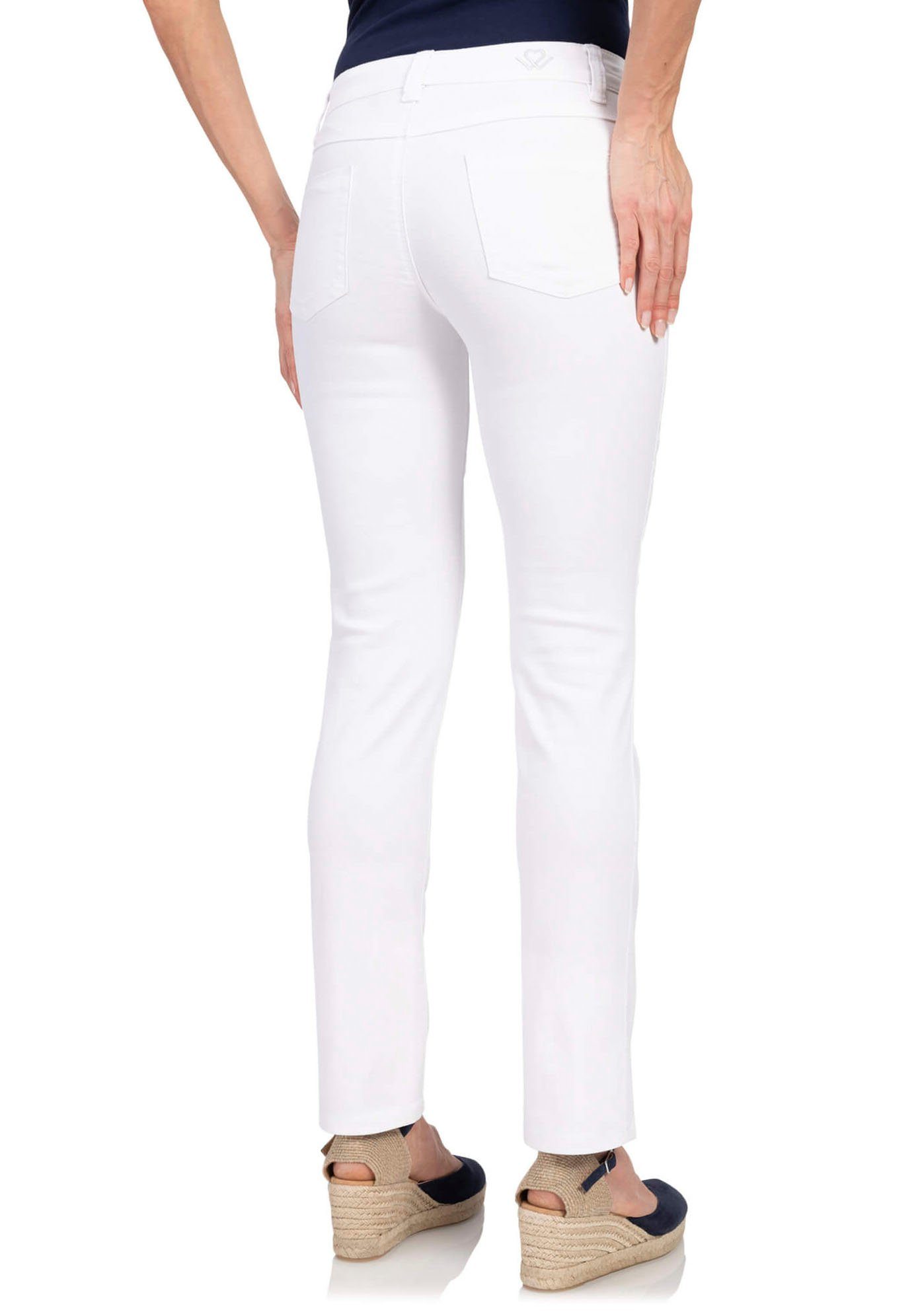 [Wir haben eine große Menge] wonderjeans Slim-fit-Jeans Classic-Slim Klassischer gerader Schnitt denim white