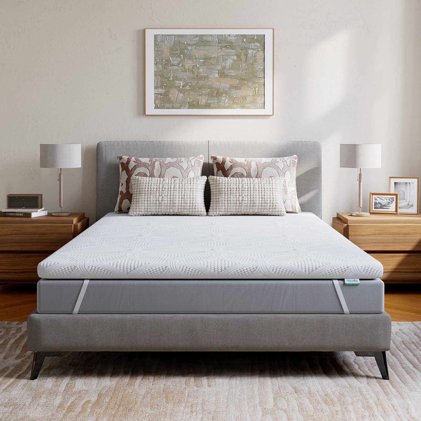 Komfortschaummatratze Матрасы Topper Gel Topper Memory Foam, Novilla, 5 cm hoch, für Boxspringbett, Wohnwagen und Schlafsofa, 80×200cm