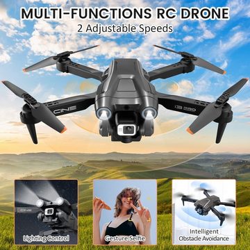 Mingfuxin Faltbare Drohne mit Kamera für Anfänger, RC Quadcopter Drohne (1080p, 1530p, mit App WIFI FPV Live-Video Höhenhaltung Headless-ModusOne-Key-Abheben)