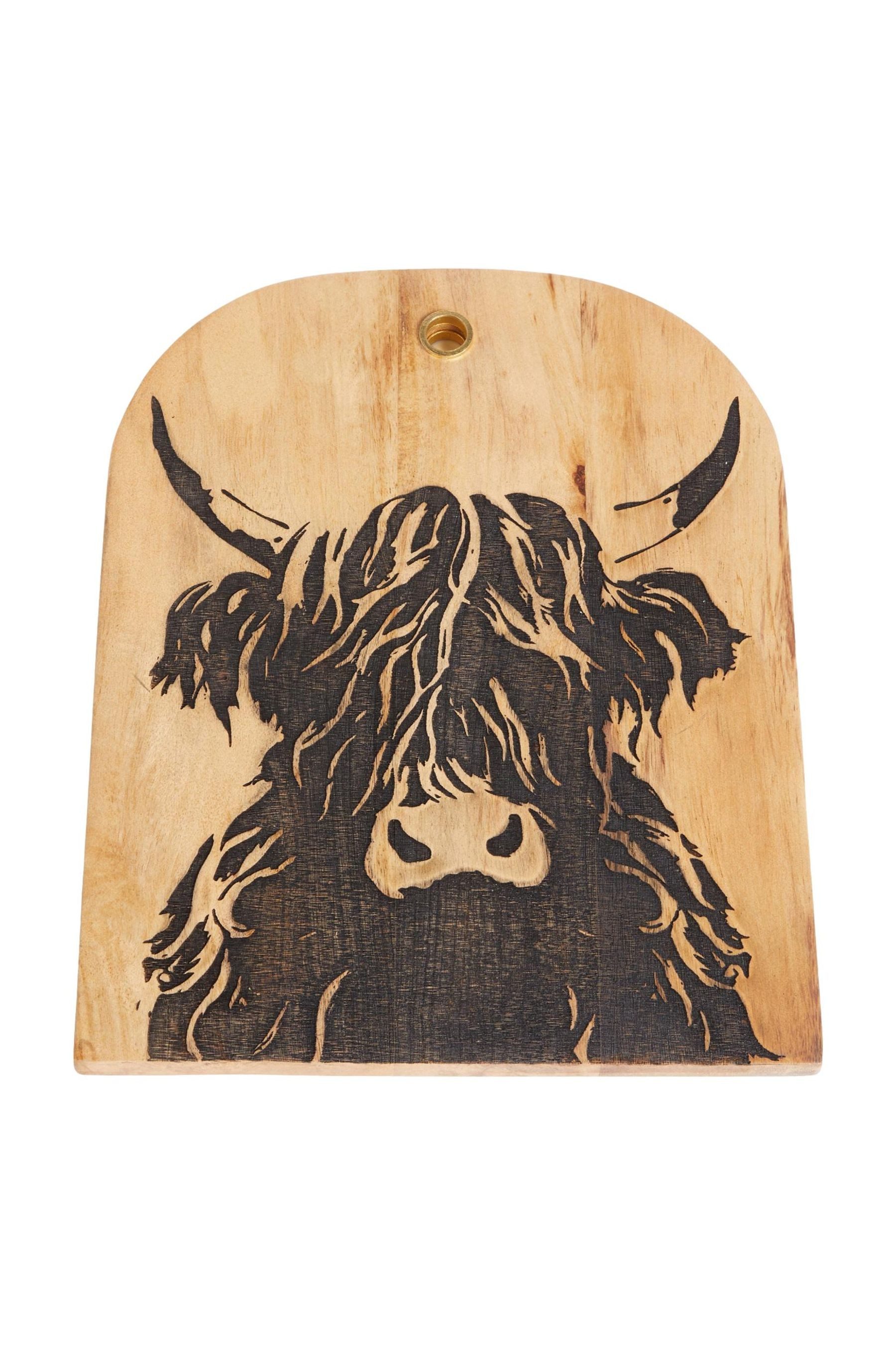 Next Servierbrett Servierbrett aus Holz, Hochlandrind Hamish, Holz, (1-St)