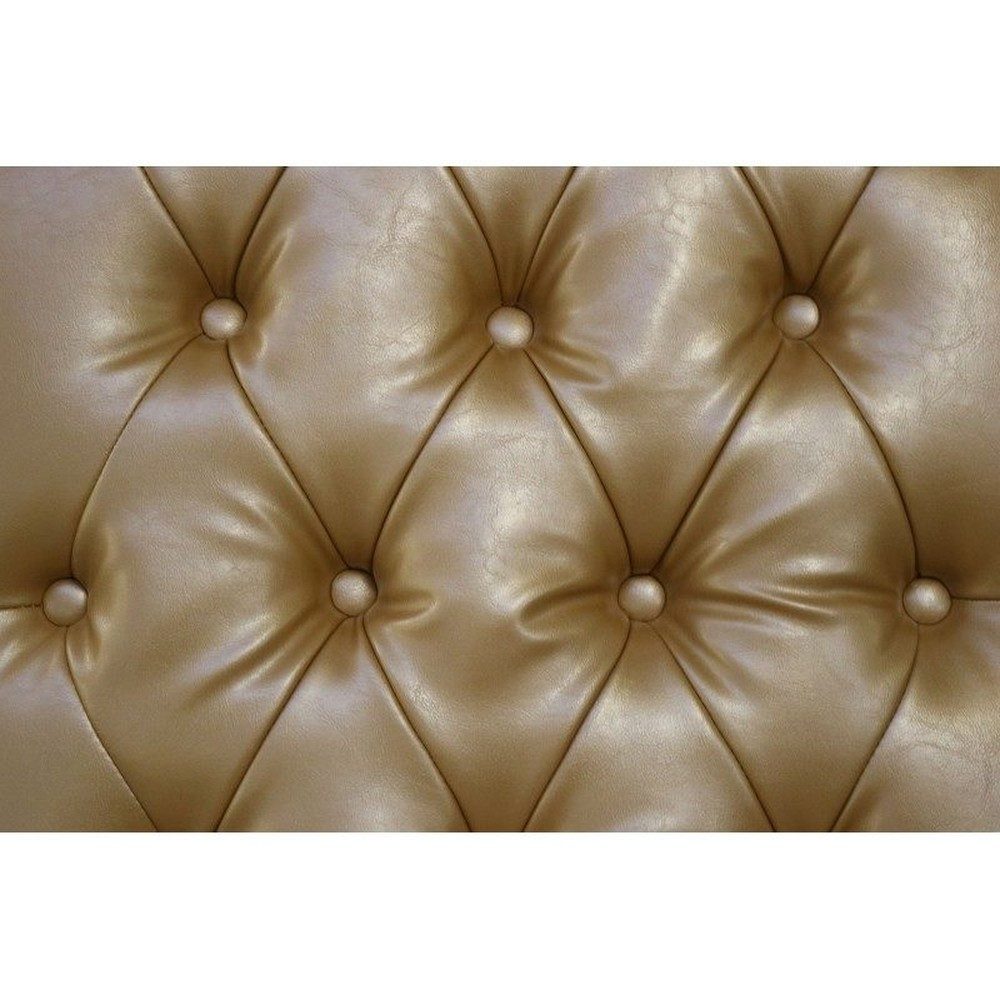 JVmoebel Chaiselongue Chesterfield Polsterliege in Gold mit Kunstleder-Oberfläche, 1 Teile, Made in Europa