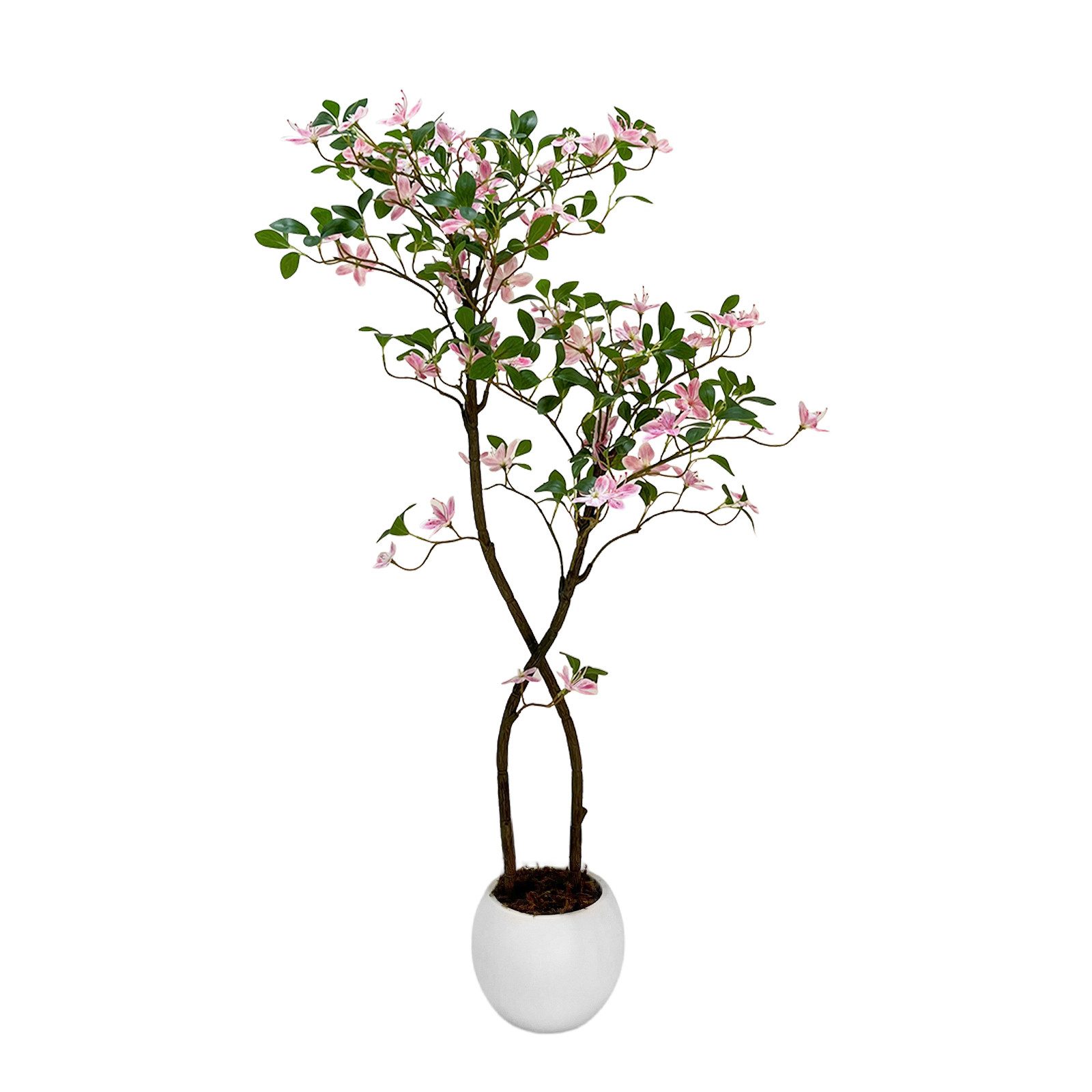 Künstliche Zimmerpflanze 120/150CM Kunstbaum Jasmine mit Blumenduft,UV-beständigen Blättern, GarveeMore, Höhe 120 cm, für Homeoffice,Wohnzimmer,Schlafzimmer,Badezimmer,Hochzeiten und Party