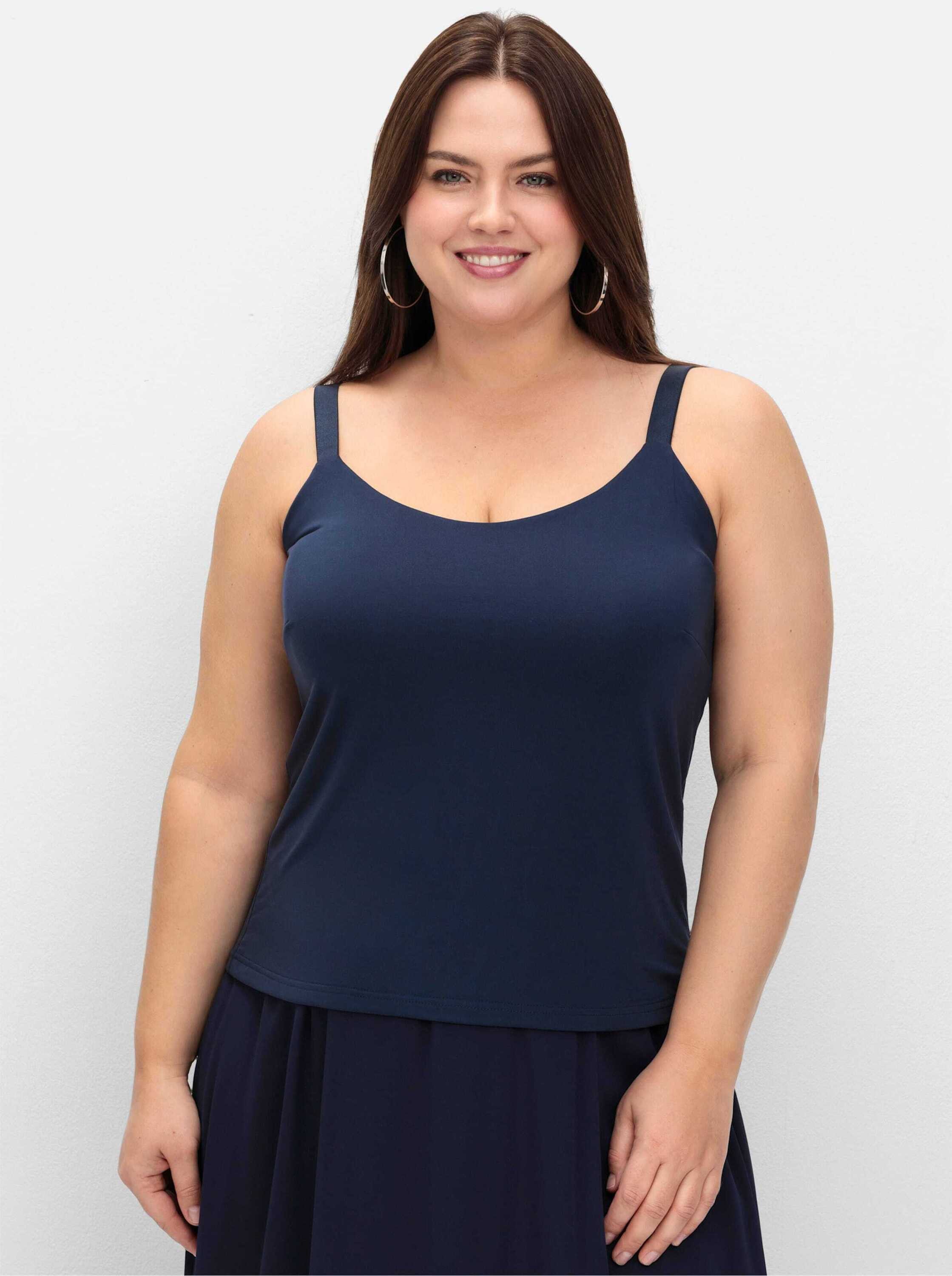 Sheego Shirttop Spaghettitop Ärmellos
