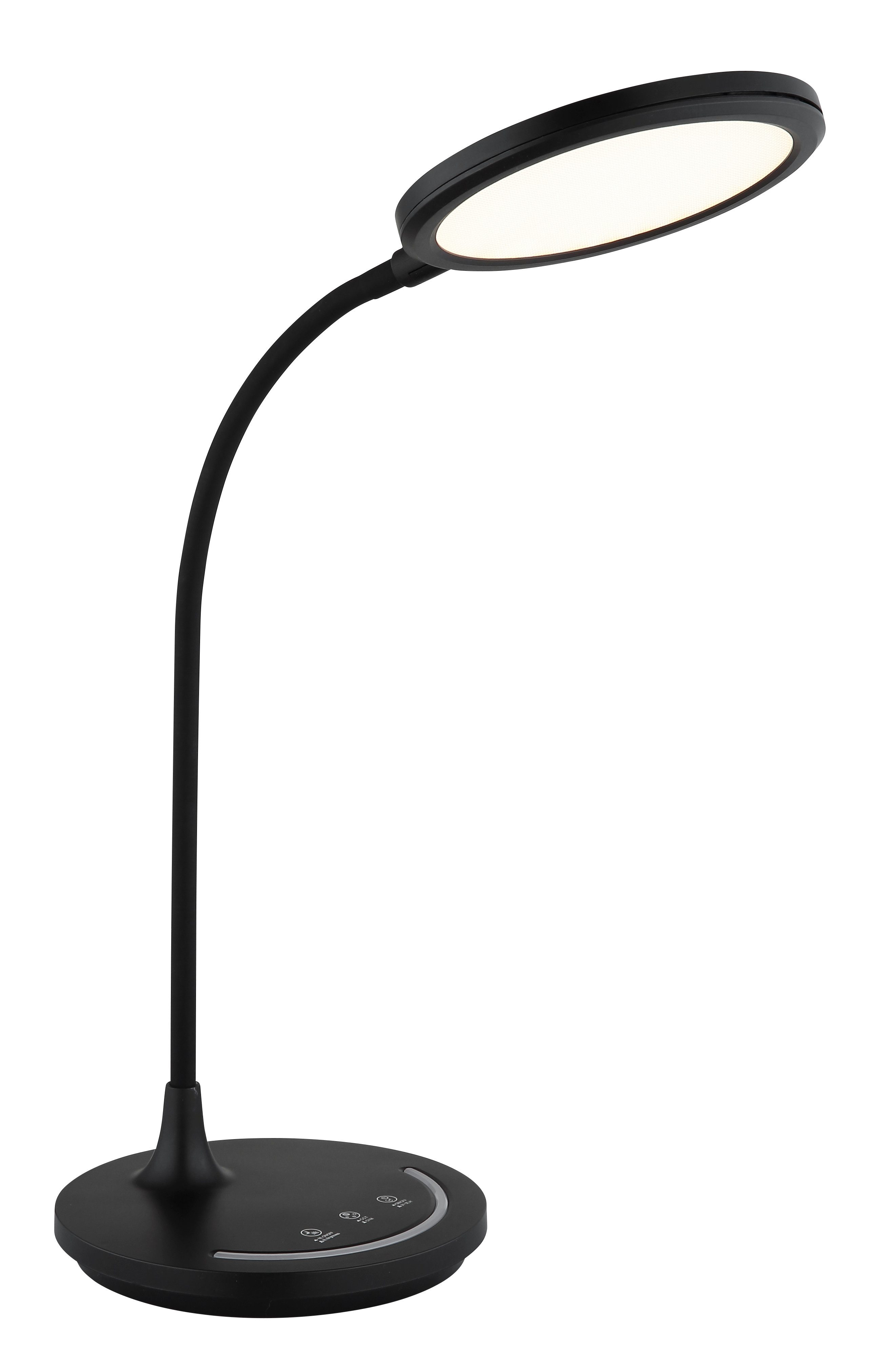 GLOBO LIGHTING Tischleuchte KENNY, Dimmfunktion, Memoryfunktion, Nachtlichtfunktion, mehrere Helligkeitsstufen, LED fest integriert, warmweiß - kaltweiß, Tischlampe Nachttischlampe Deko-Tischleuchte Schlafzimmer