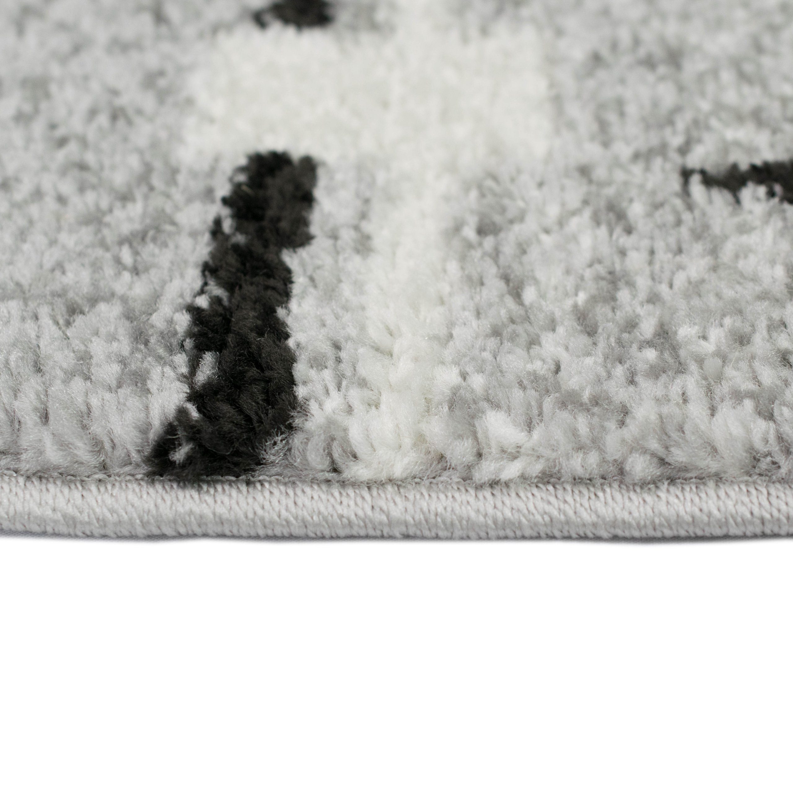 TeppichHome24 Teppich Moderner Teppich mit abstrakten Quadraten schwarz grau, rechteckig