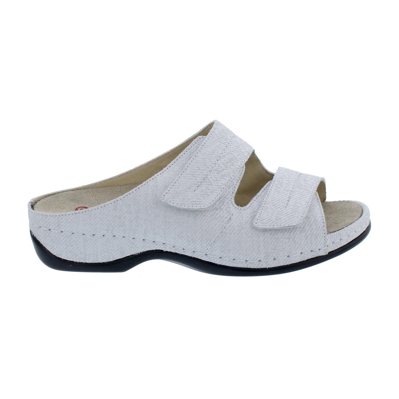 Berkemann Daria Pantolette, perlweiß, Leder (Nubuk), Wechselfußbett, K Pantolette