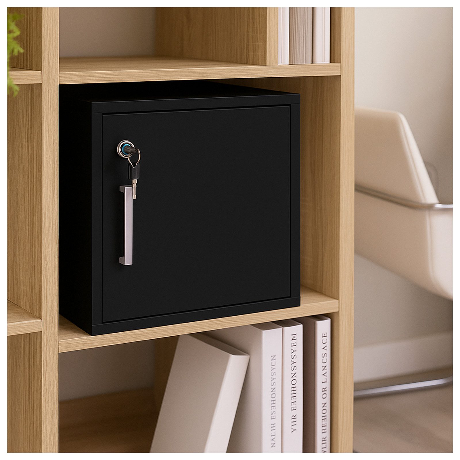 HTI-Living Tresor Zimmersafe Malin Schwarz (Stück, 1-St., 1 Zimmersafe), Möbeltresor mit Schlüssel